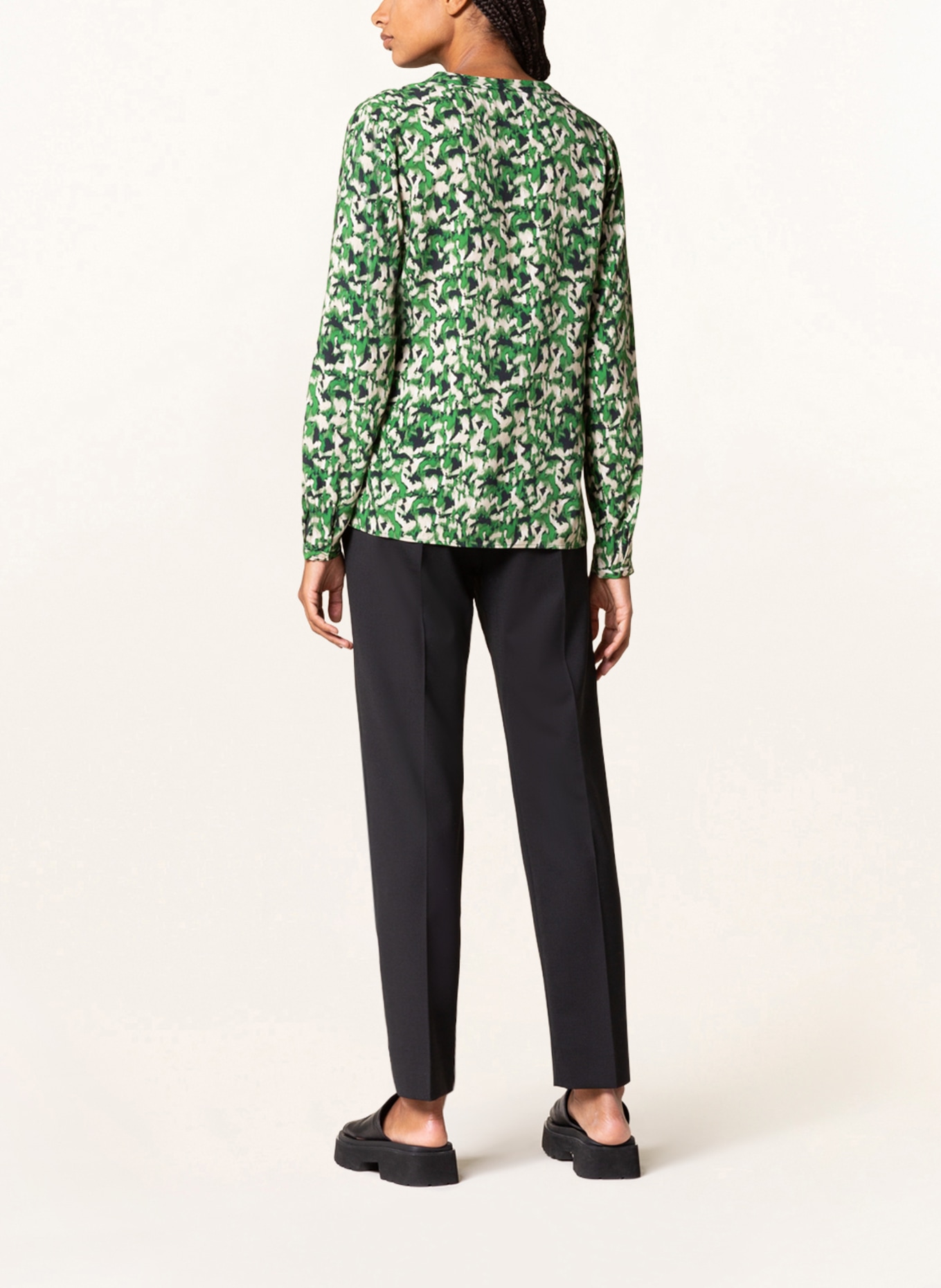 Smith & Soul Shirt blouse VINCE, Color: GREEN/ CREAM/ BLACK (Image 3)