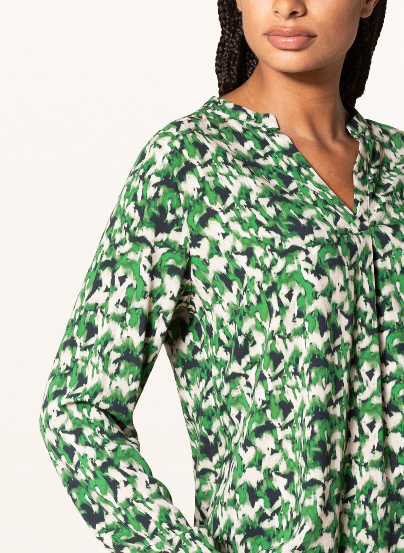 Smith & Soul Shirt blouse VINCE, Color: GREEN/ CREAM/ BLACK (Image 4)
