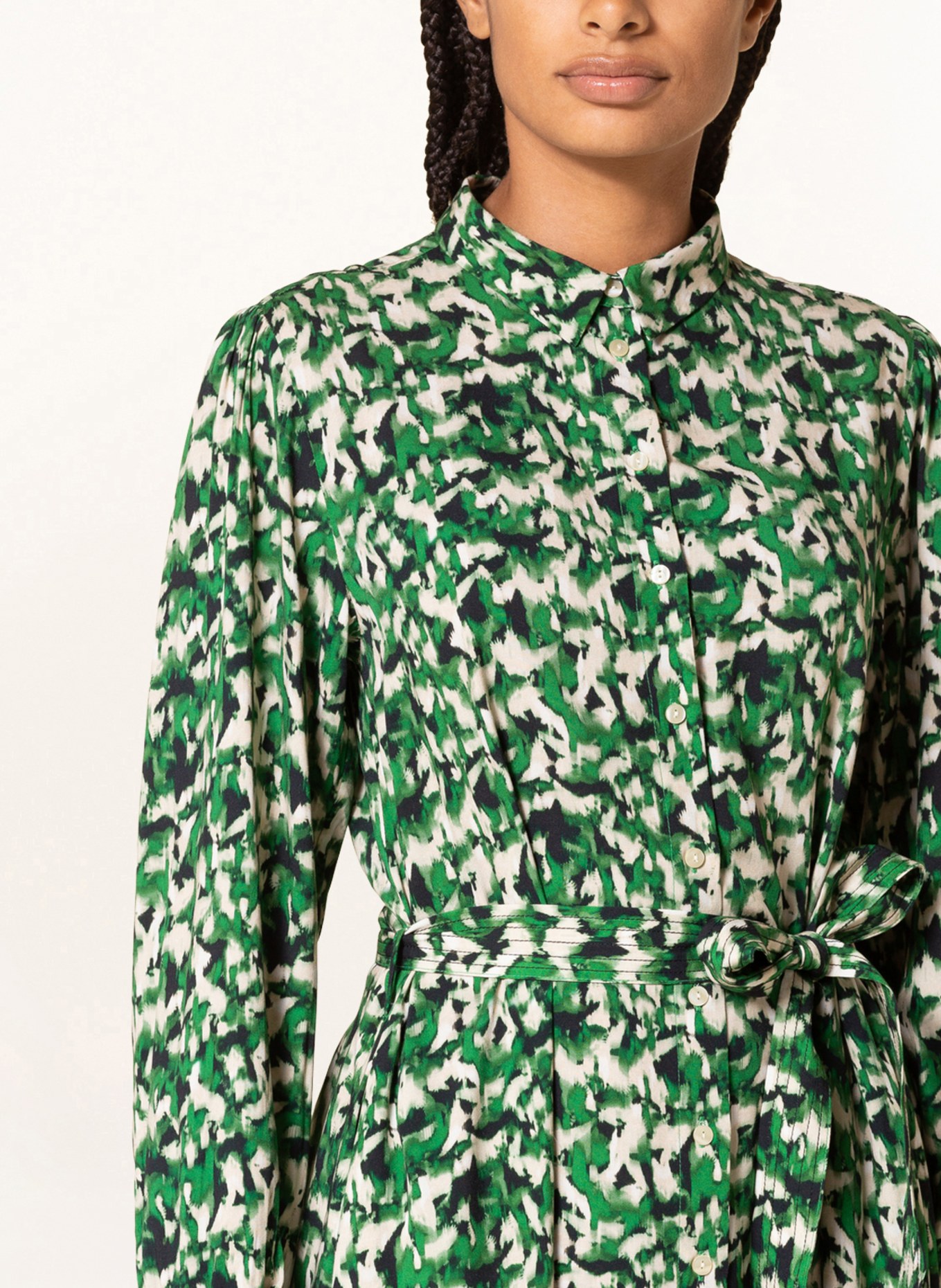Smith & Soul Shirt dress, Color: GREEN/ CREAM/ BLACK (Image 4)