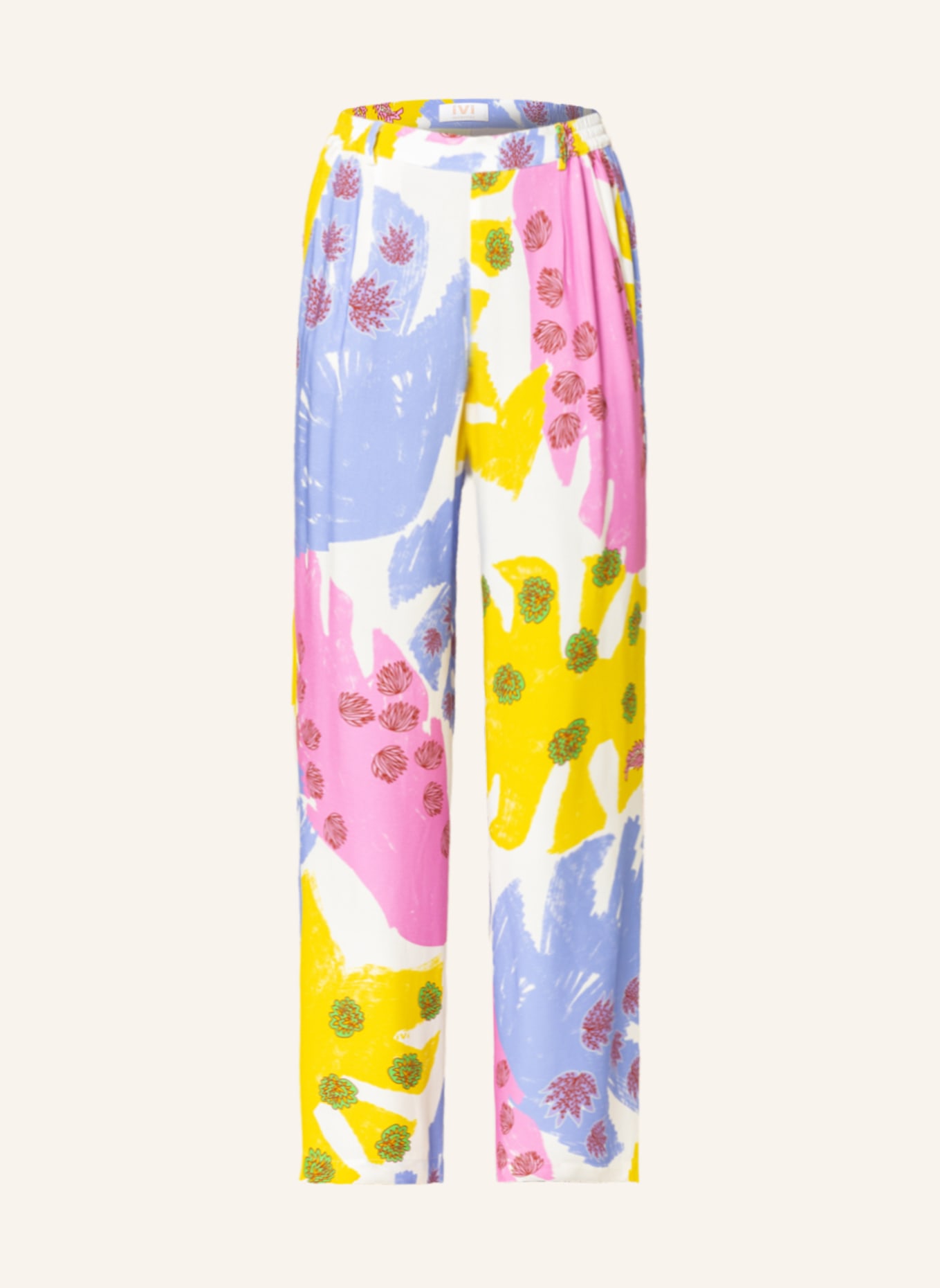 IVI collection Pants, Color: LIGHT BLUE/ YELLOW/ PINK (Image 1)