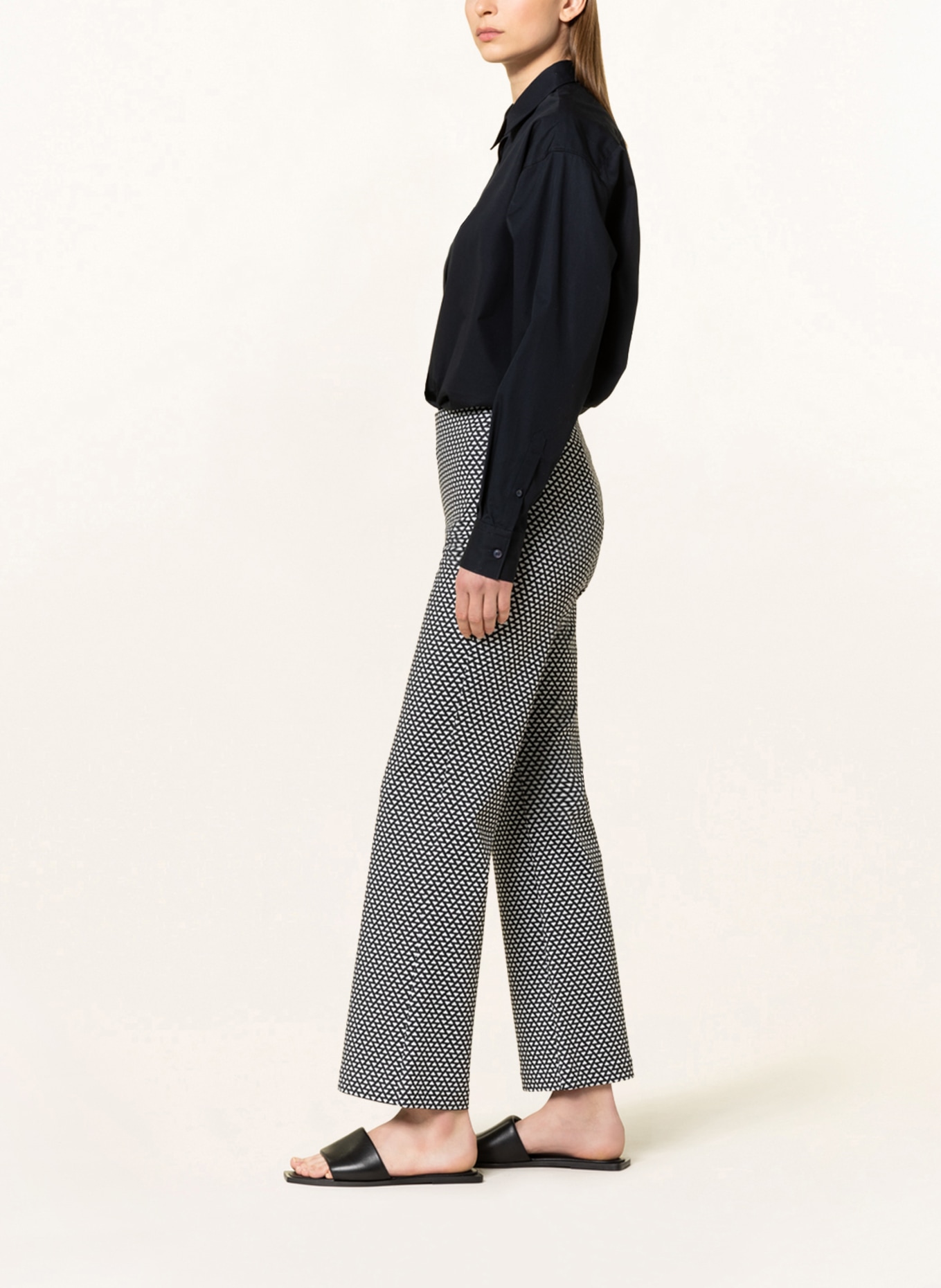 MAC Jersey pants FLARE , Color: BLACK/ WHITE (Image 4)