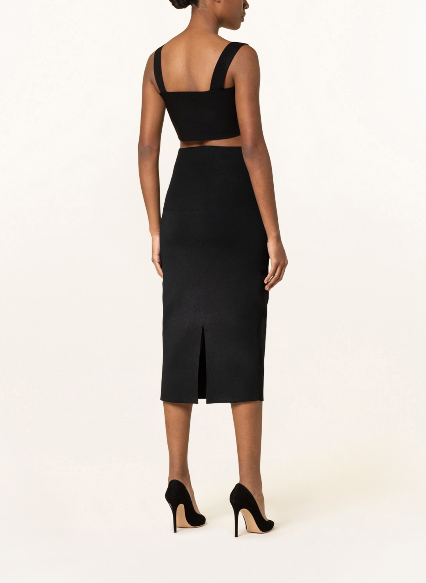 VICTORIABECKHAM Knit skirt, Color: BLACK (Image 3)