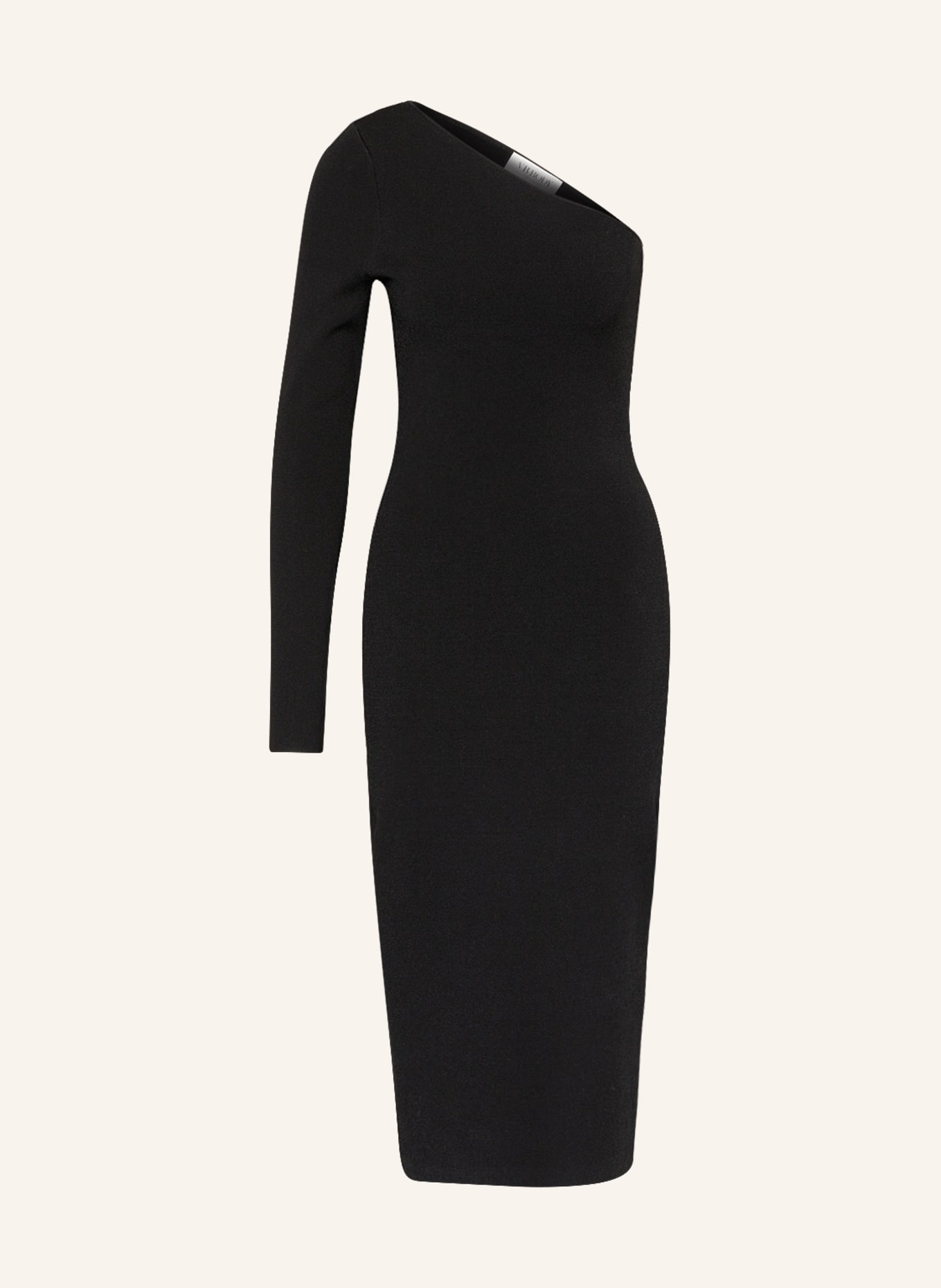 VICTORIABECKHAM One-shoulder dress, Color: BLACK (Image 1)