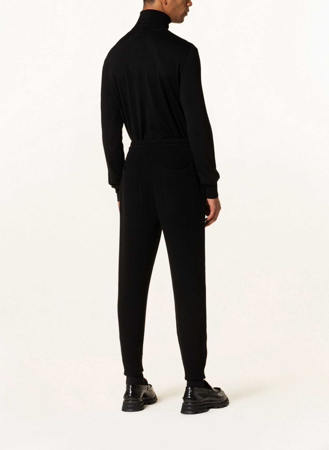 BRUNELLO CUCINELLI Knit trousers in cashmere , Color: BLACK (Image 3)