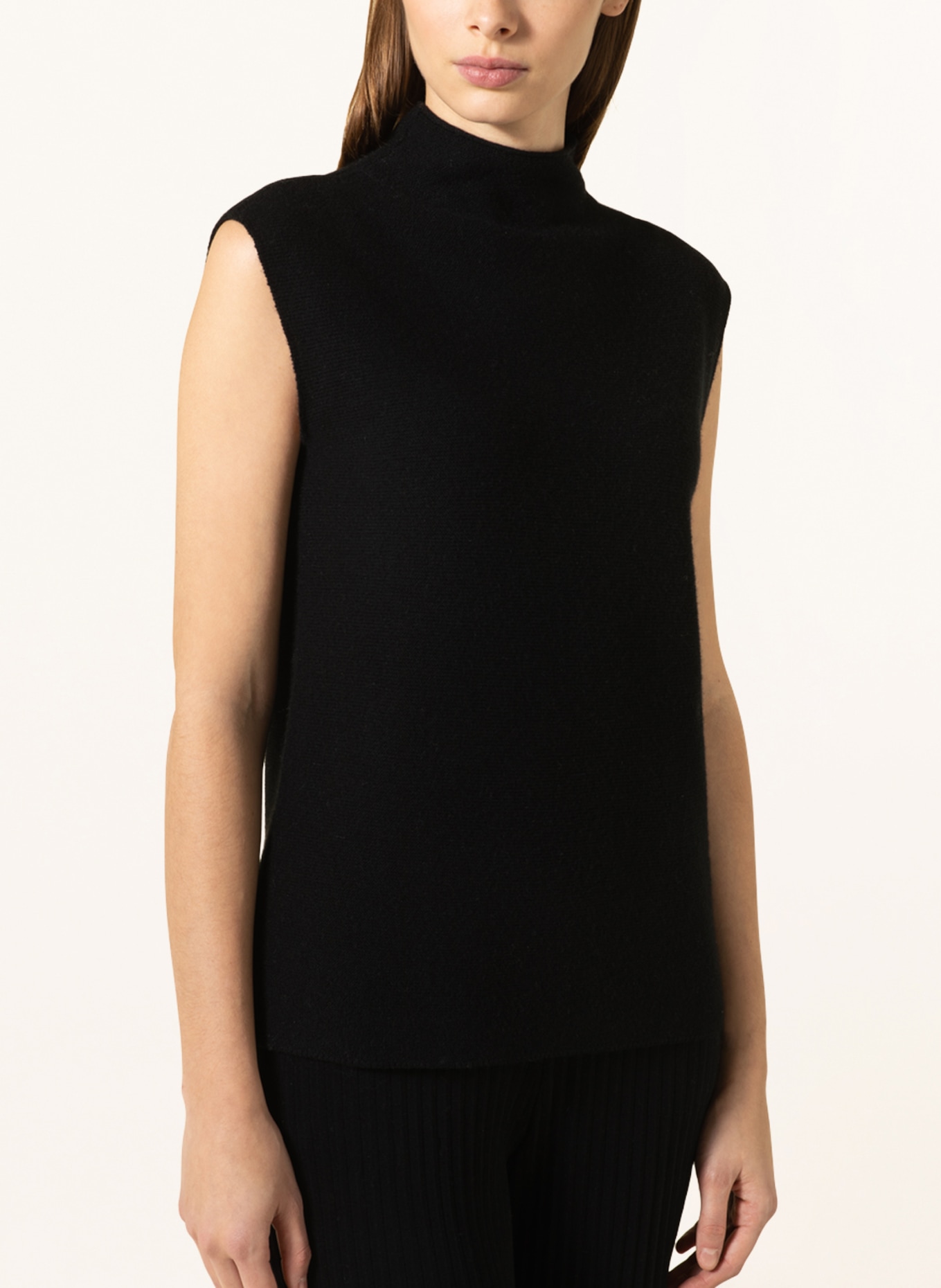 SMINFINITY Knit top with cashmere, Color: BLACK (Image 4)