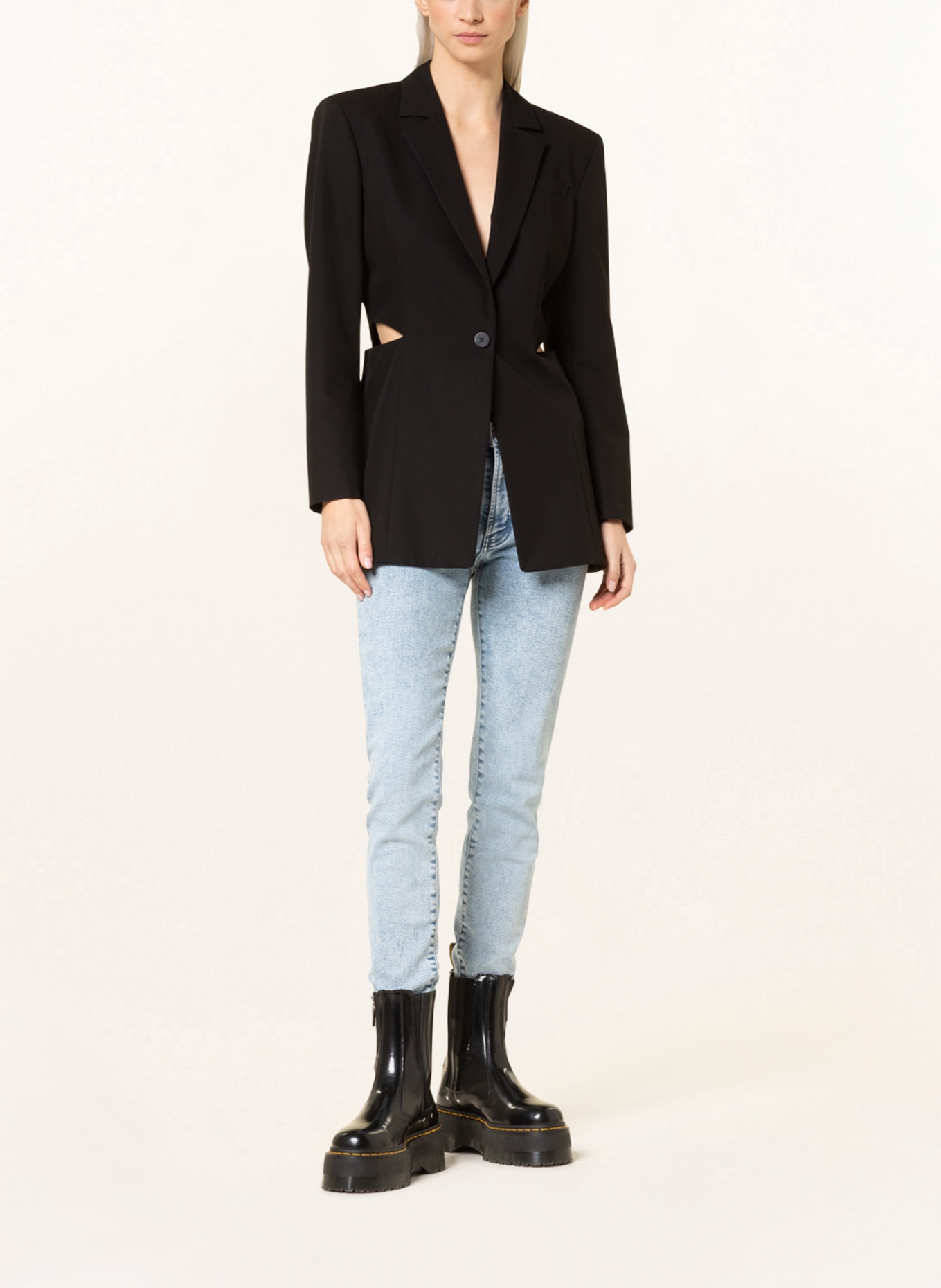 HUGO Long blazer ASONNA , Color: BLACK (Image 2)