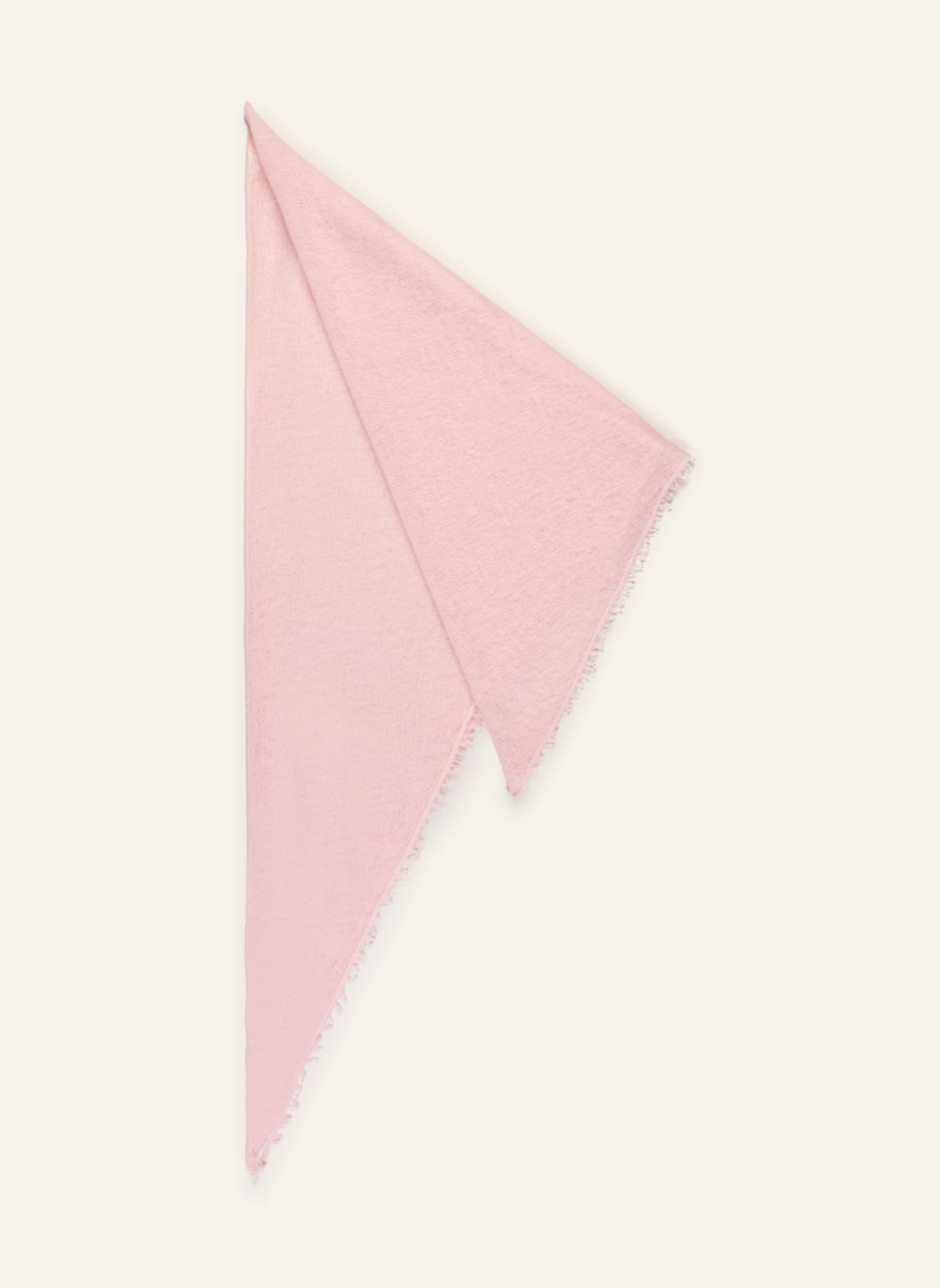 Bakaree Triangular scarf in cashmere, Color: LIGHT PINK (Image 1)
