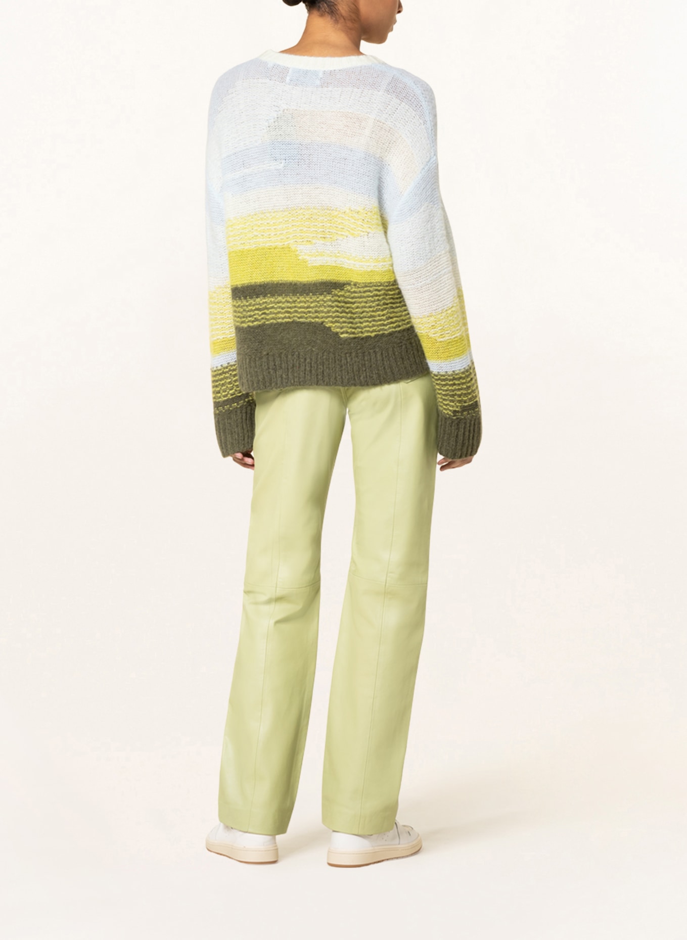 Marc O'Polo Oversized-Pullover, Farbe: HELLBLAU/ WEISS/ HELLGRÜN (Bild 3)