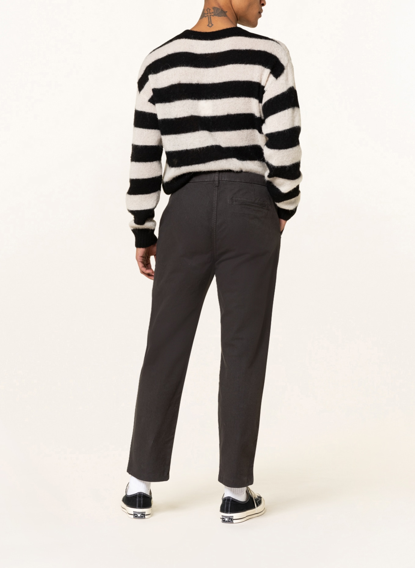 American Vintage Chino kalhoty CAYMAN Slim Fit, Barva: TMAVĚ ŠEDÁ (Obrázek 3)