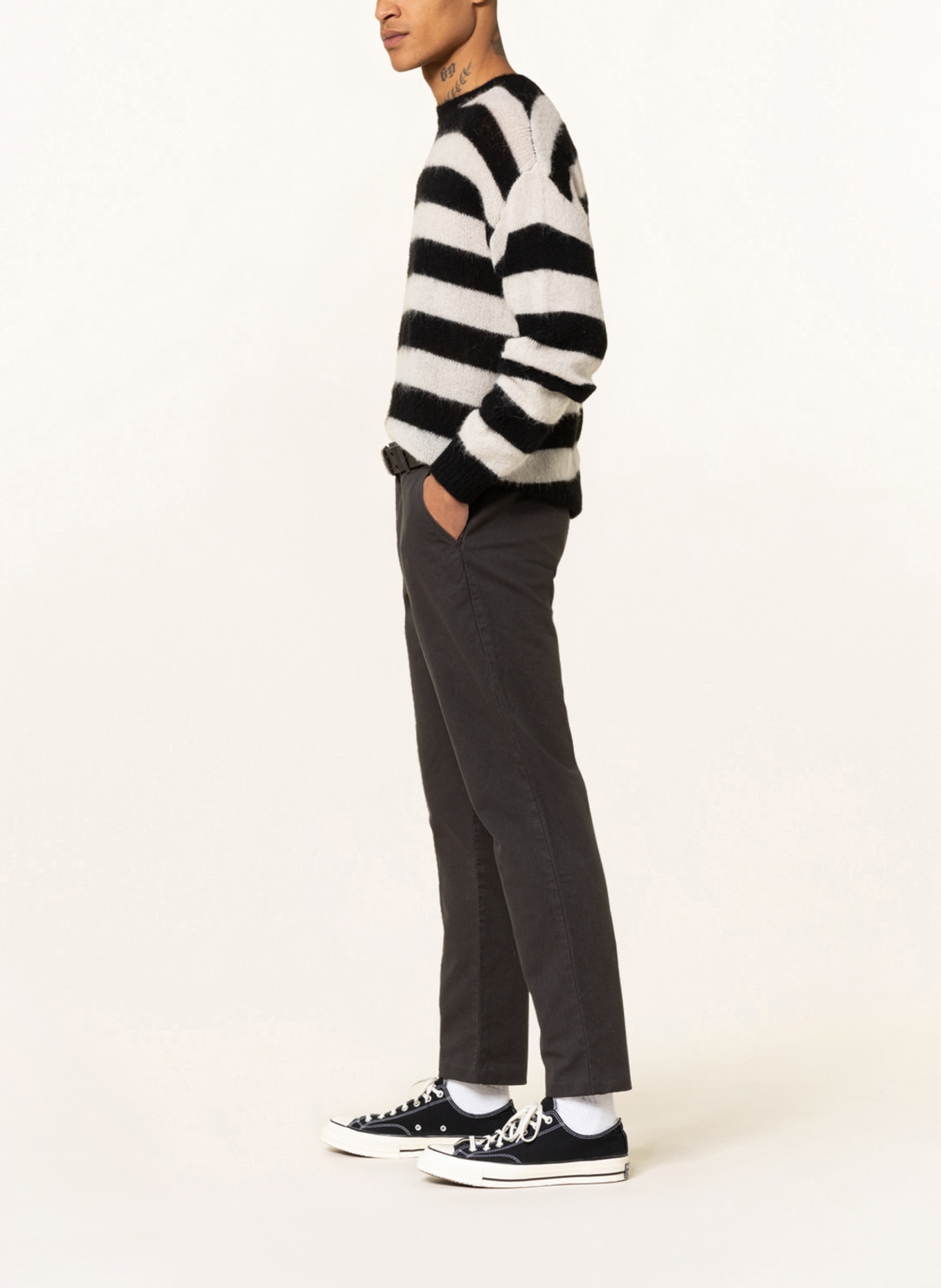 American Vintage Chino kalhoty CAYMAN Slim Fit, Barva: TMAVĚ ŠEDÁ (Obrázek 4)