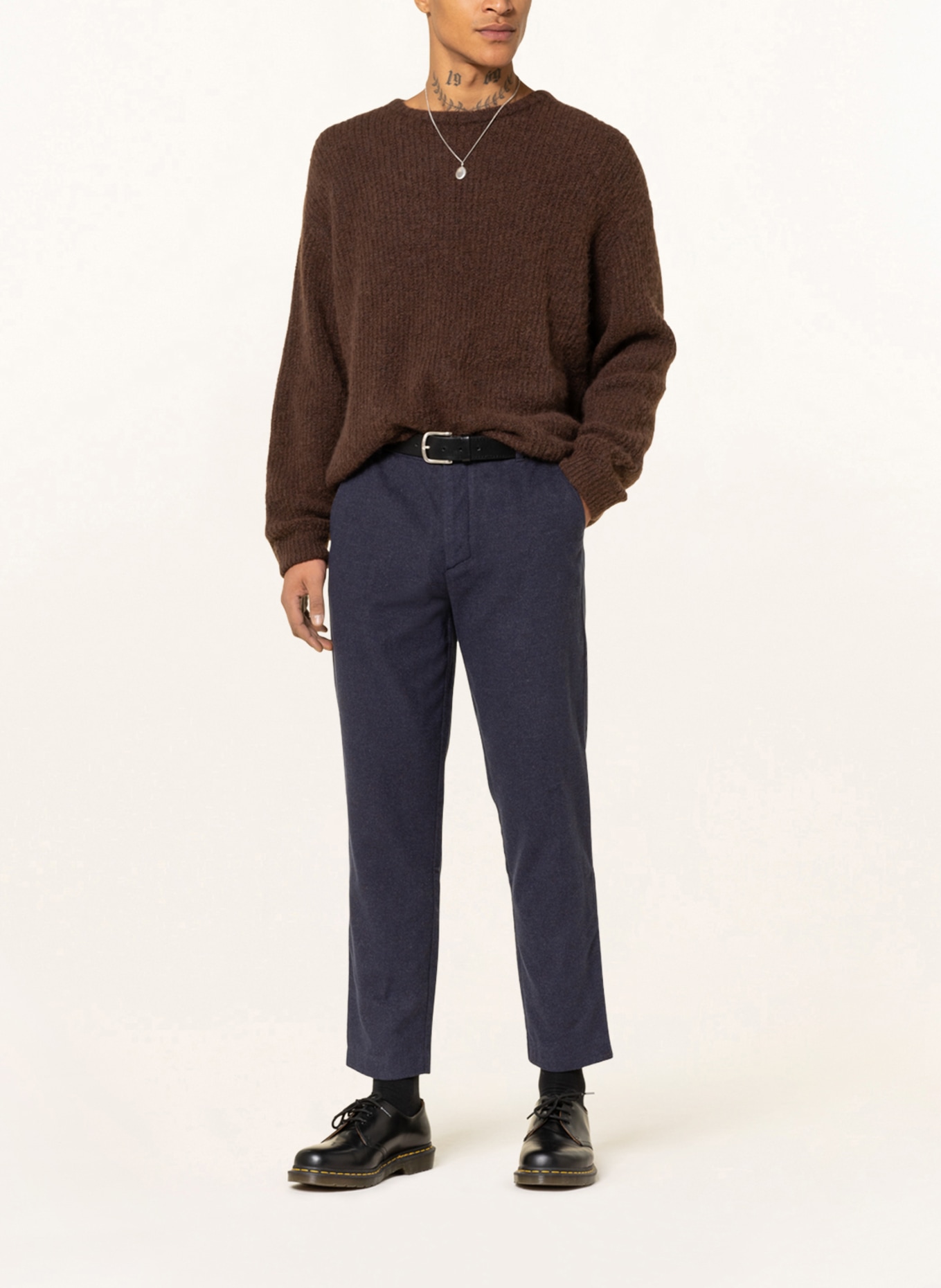 American Vintage Chino kalhoty Straight Fit, Barva: TMAVĚ MODRÁ (Obrázek 2)