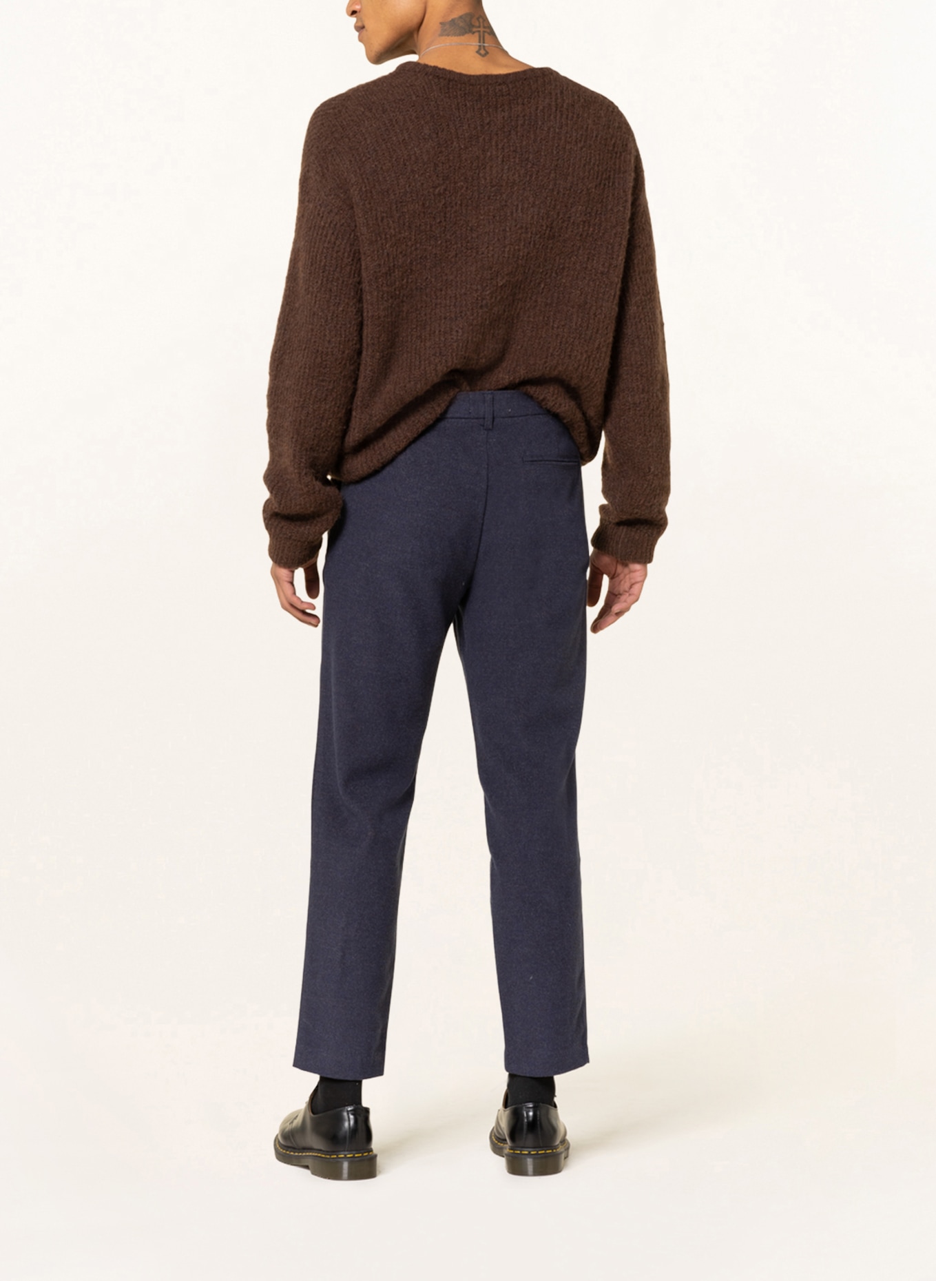 American Vintage Chino kalhoty Straight Fit, Barva: TMAVĚ MODRÁ (Obrázek 3)