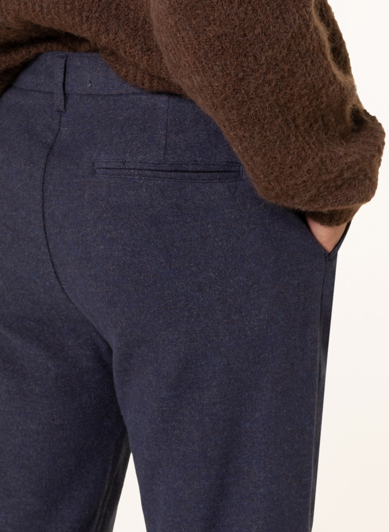American Vintage Chino kalhoty Straight Fit, Barva: TMAVĚ MODRÁ (Obrázek 5)