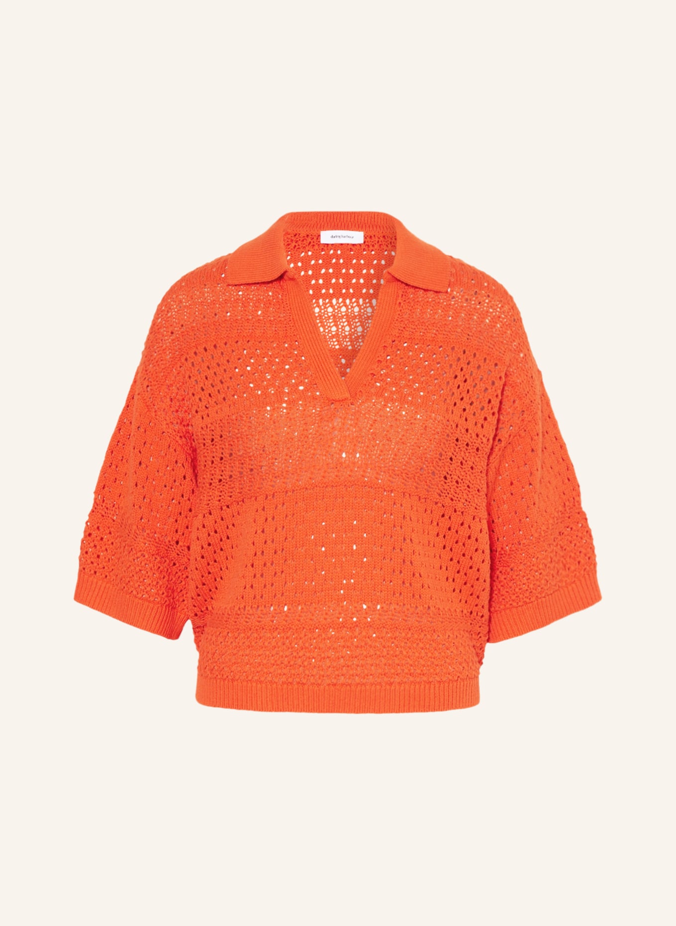 darling harbour Short sleeve sweater, Color: ORANGE (Image 1)