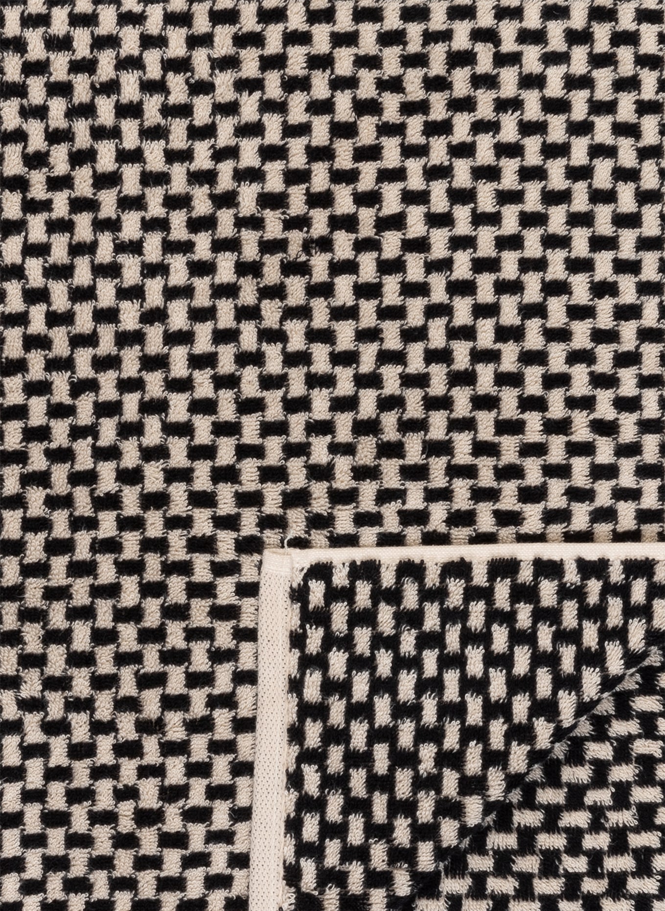 Cawö Handtuch, Farbe: SCHWARZ/ CREME (Bild 2)