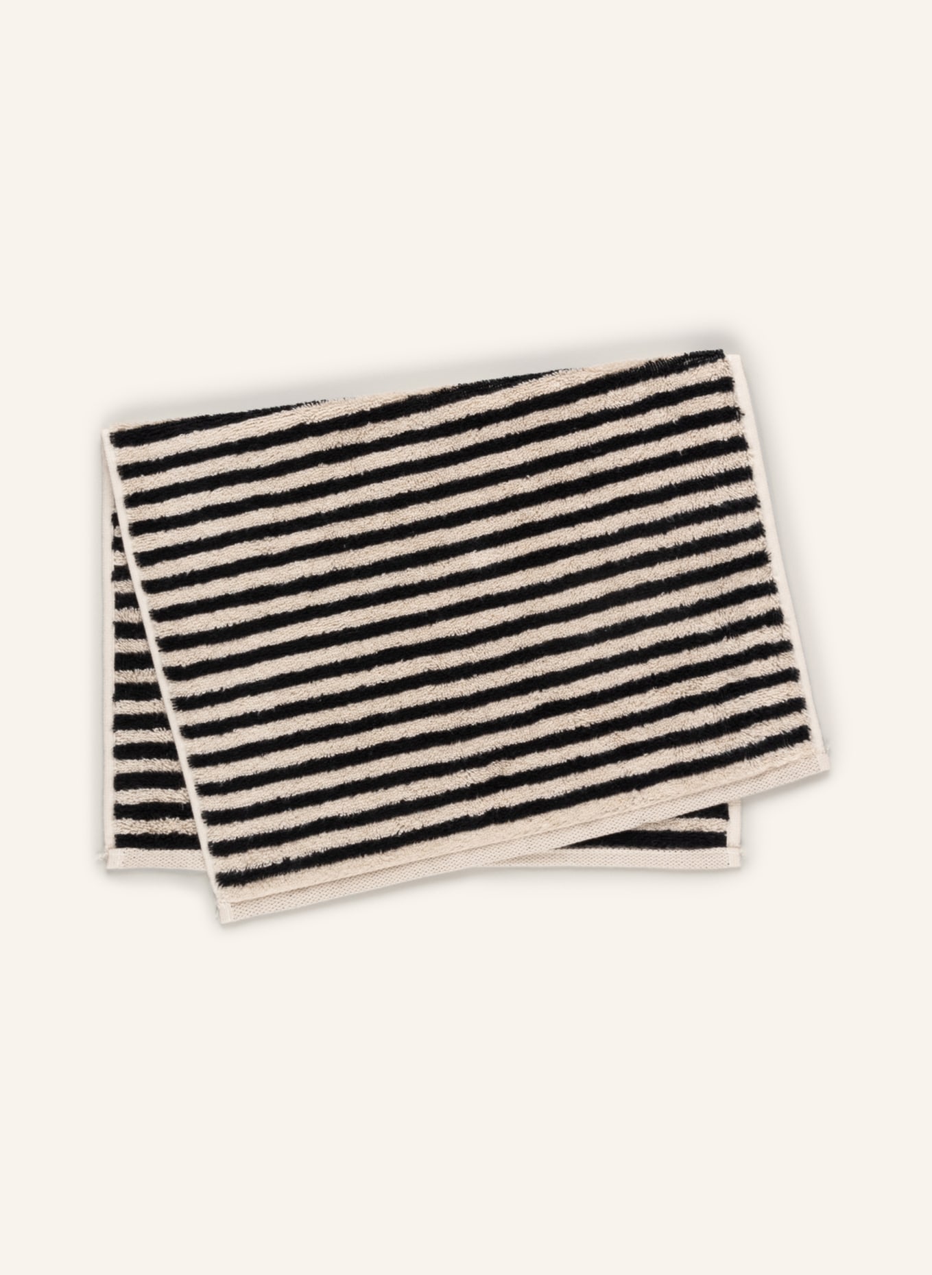 Cawö Guest towel: BLACK / CREAM