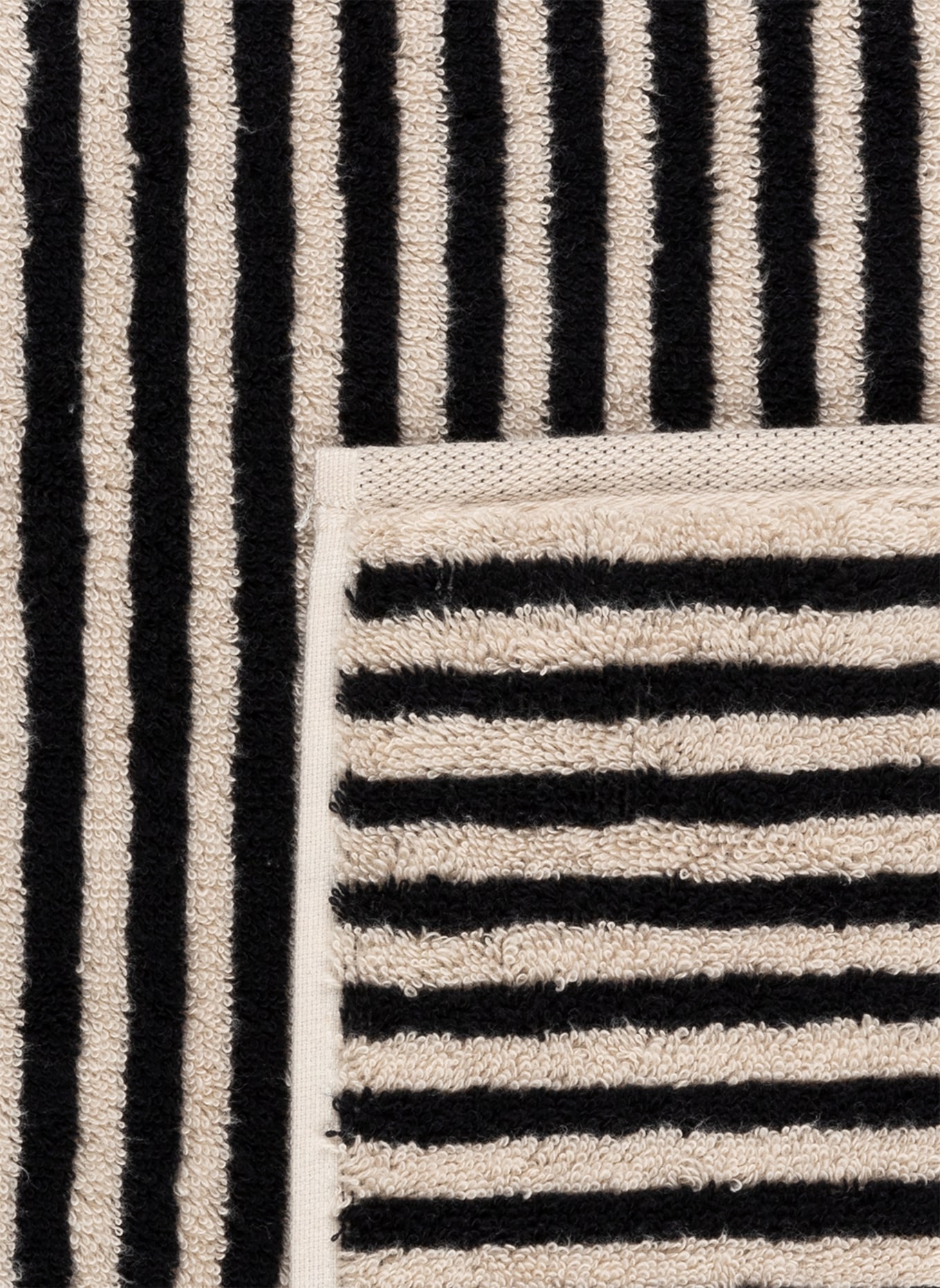 Cawö Guest towel: BLACK / CREAM