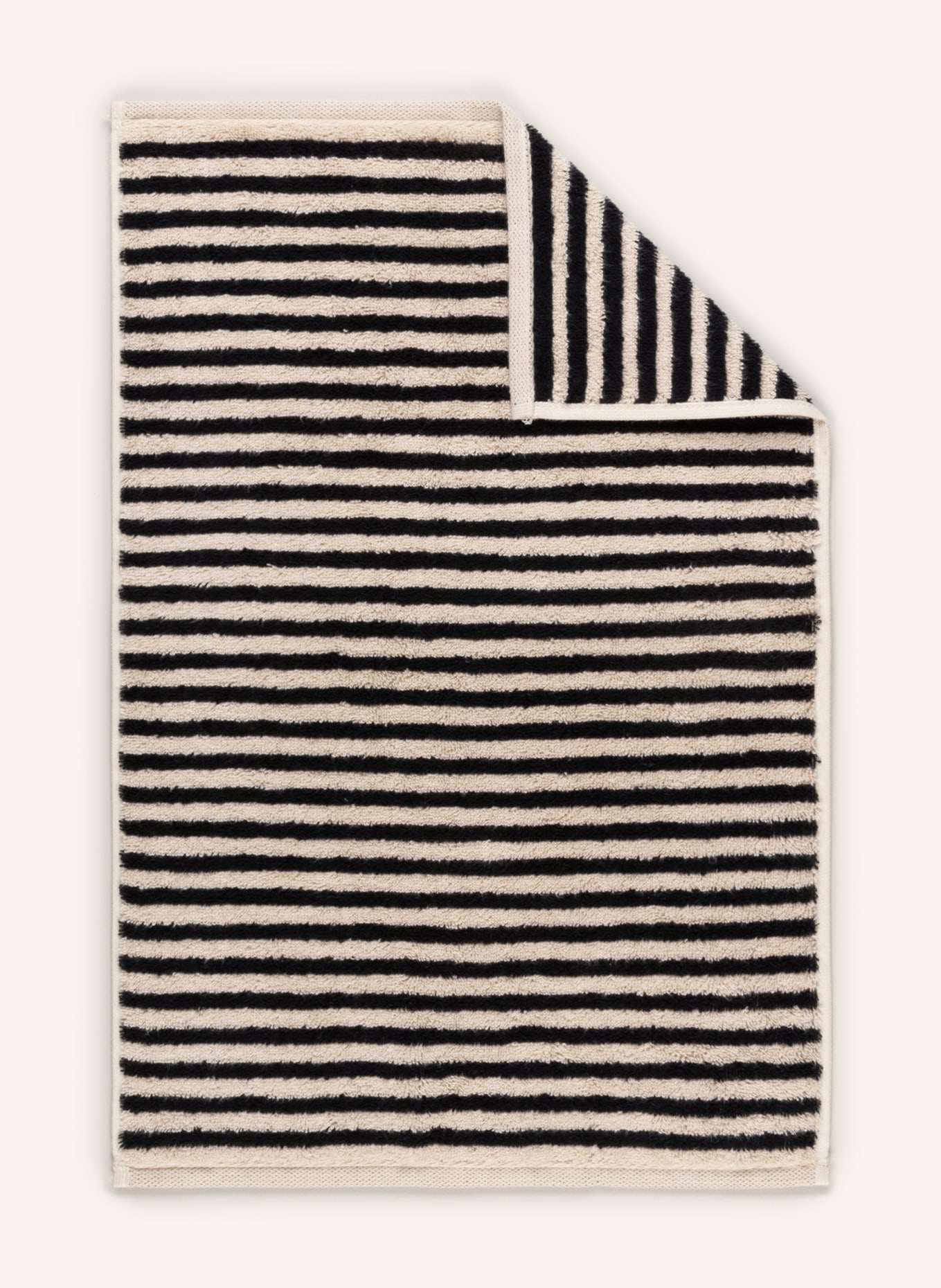 Cawö Guest towel: BLACK / CREAM