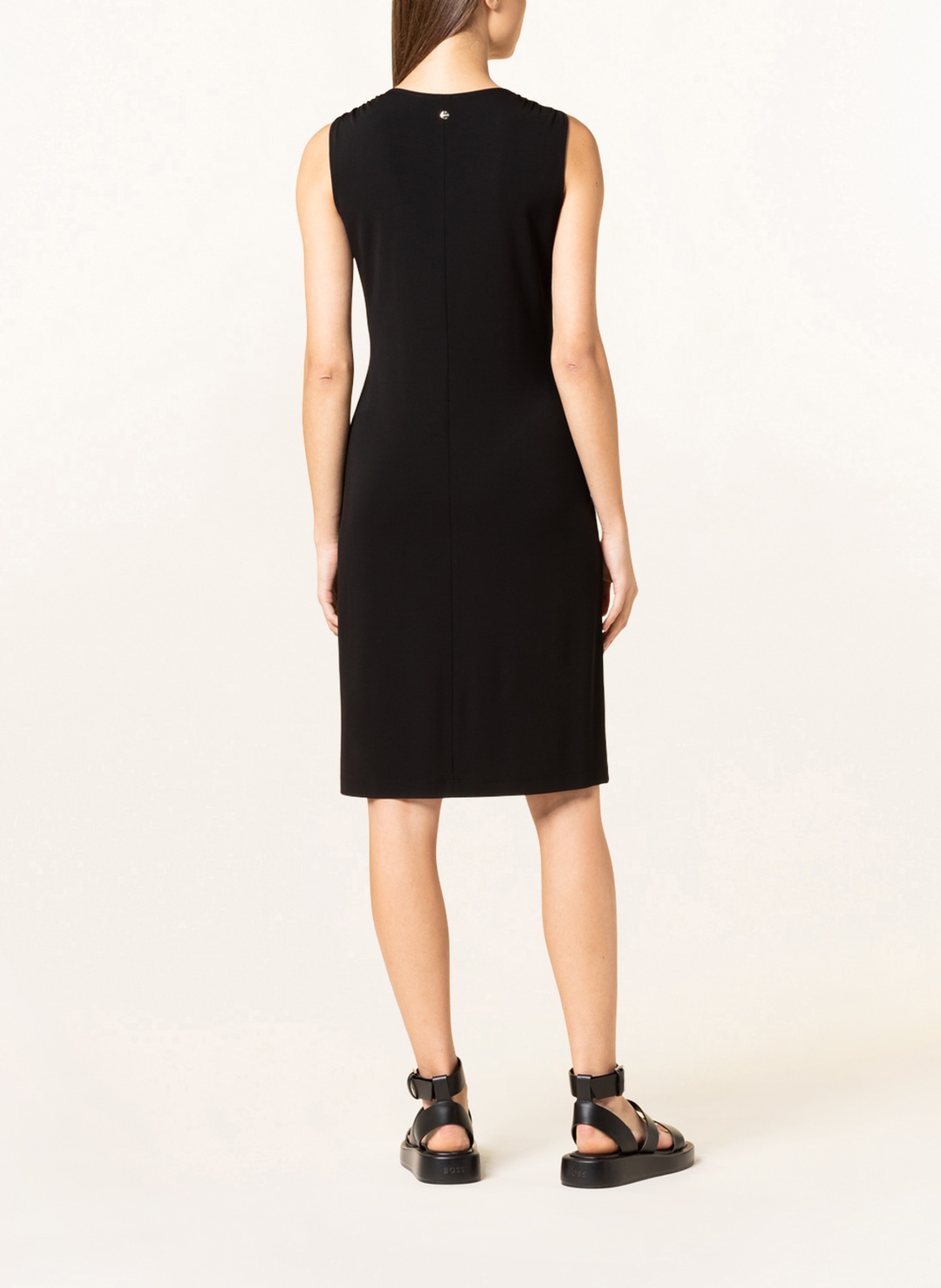 MARC CAIN Sukienka z dżerseju, Kolor: 900 BLACK (Obrazek 3)