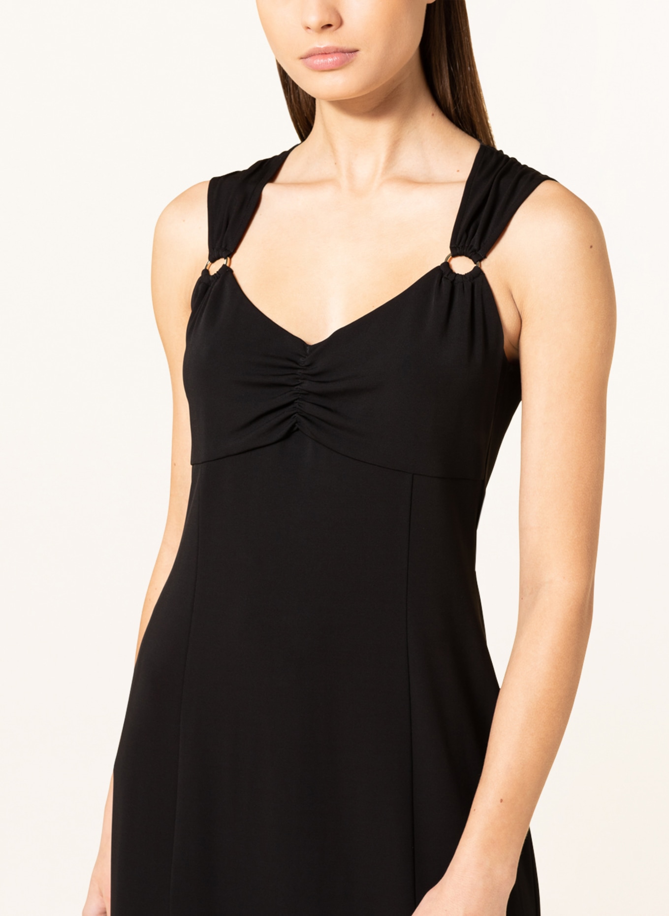 MARC CAIN Sukienka z dżerseju, Kolor: 900 BLACK (Obrazek 4)