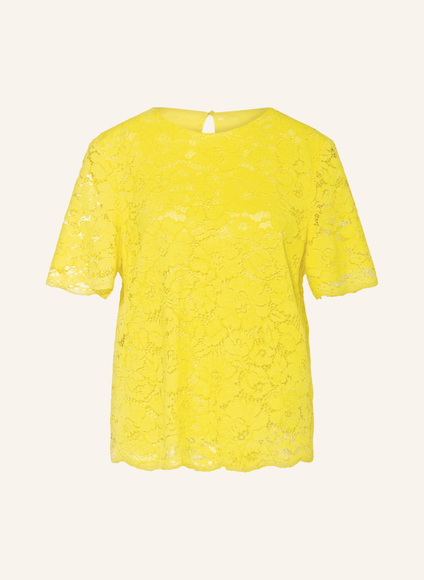MARC CAIN Bluzka z koronki, Kolor: 427 lemon green (Obrazek 1)