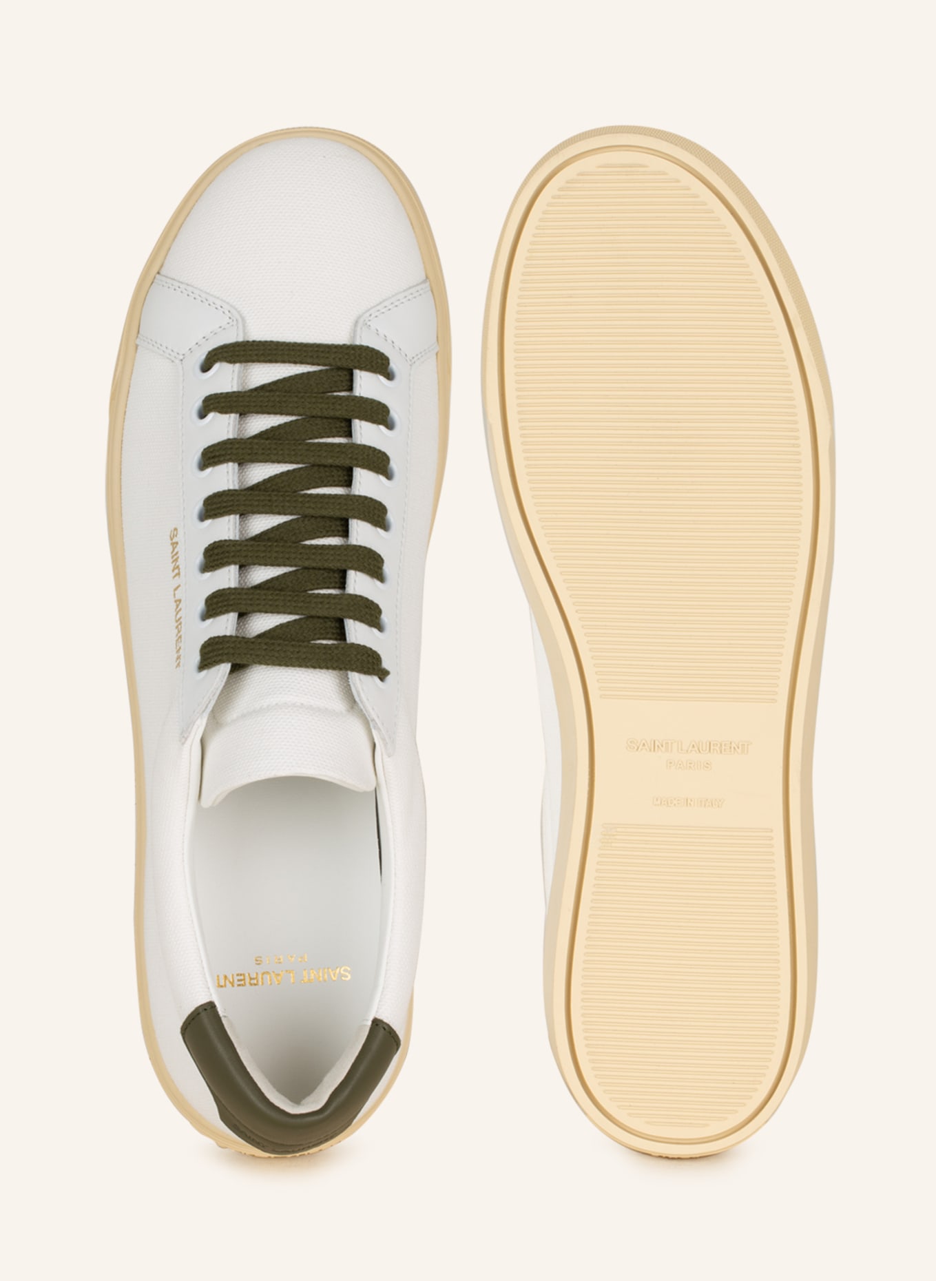 SAINT LAURENT Sneaker ANDY, Farbe: WEISS/ KHAKI (Bild 5)