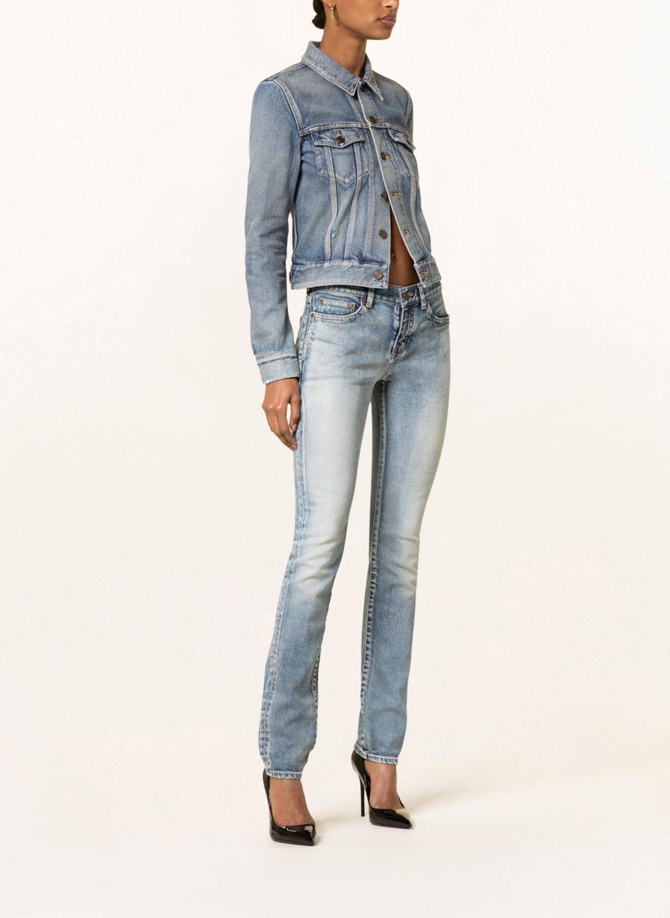 SAINT LAURENT Skinny Jeans, Farbe: 4781 DIRTY SANDY BLUE (Bild 2)