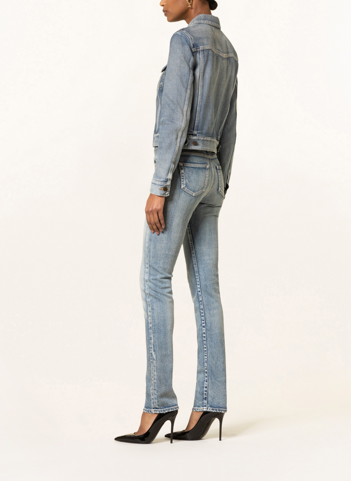 SAINT LAURENT Skinny Jeans, Farbe: 4781 DIRTY SANDY BLUE (Bild 4)