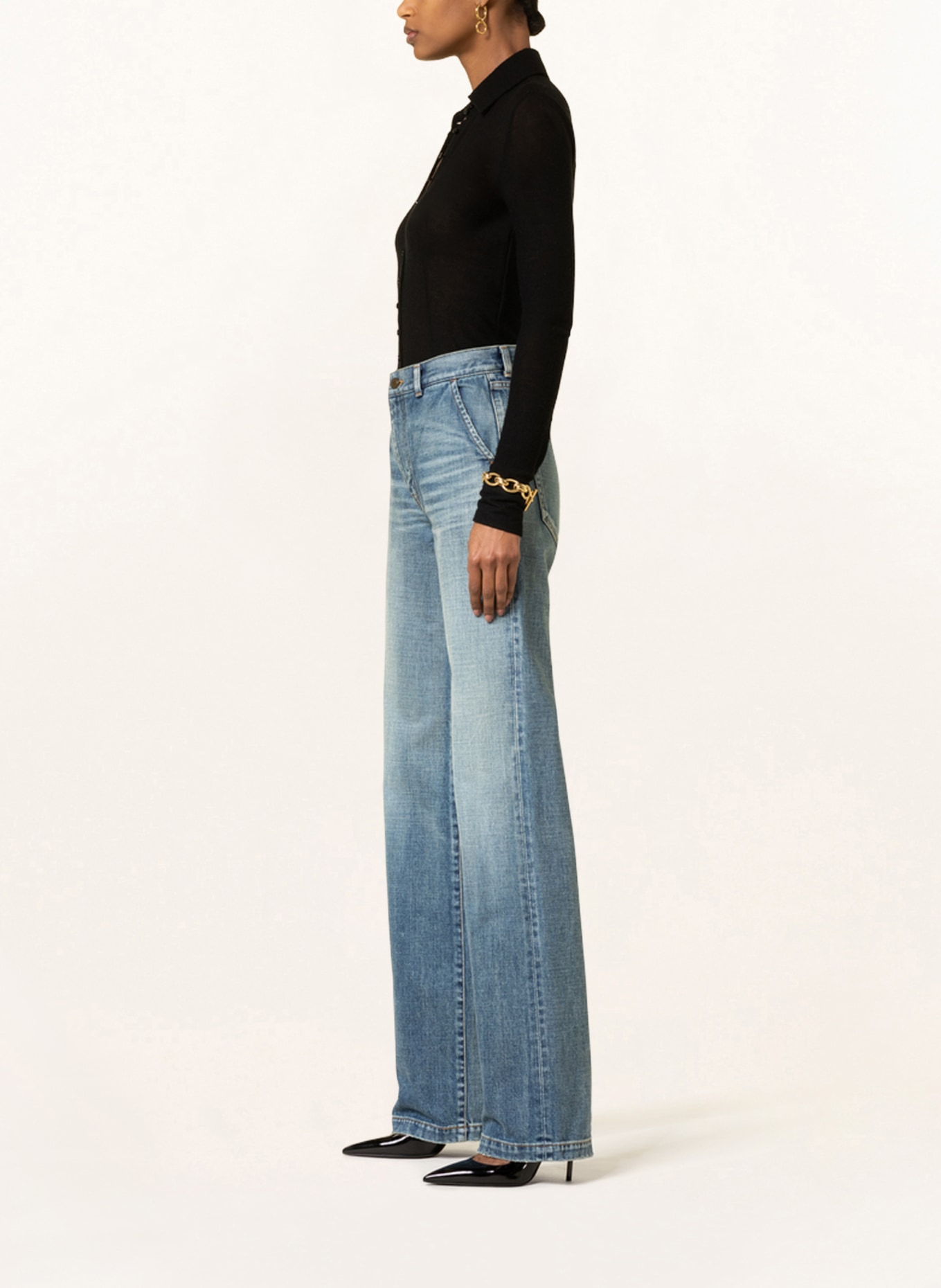 SAINT LAURENT Jeans JANE, Farbe: 4126 70'S SERGE BLUE (Bild 4)