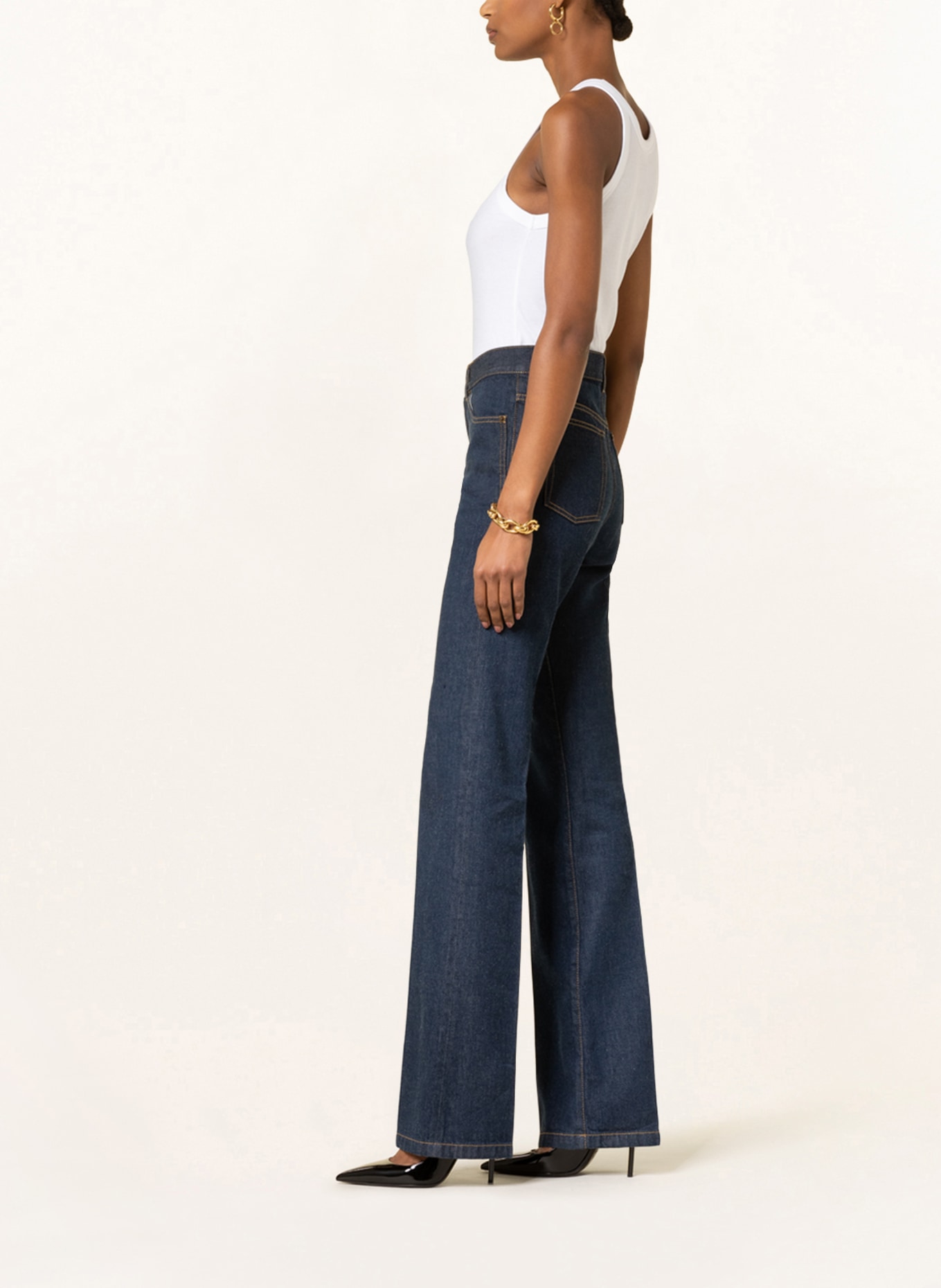 SAINT LAURENT Jeans CLYDE, Farbe: 4127 MEDIUM BLUE RINSE (Bild 4)
