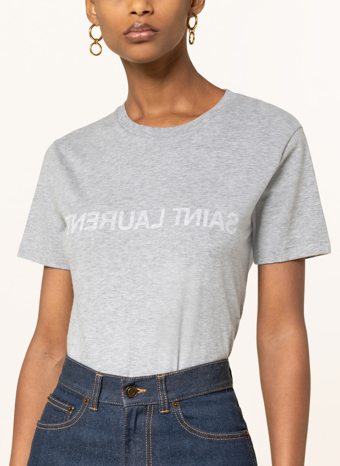 SAINT LAURENT T-Shirt, Farbe: HELLGRAU (Bild 4)