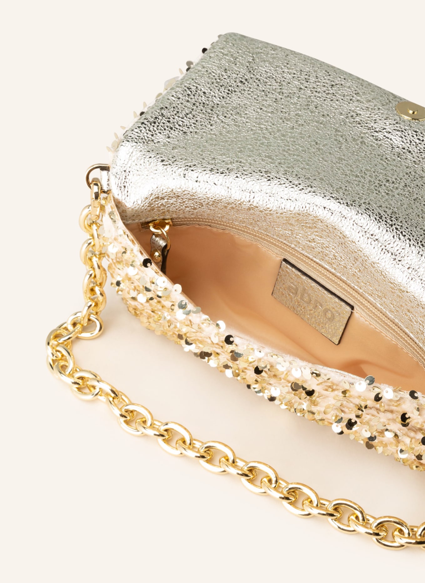 ELIE SAAB JUNIOR gold Sequin-Embellished Shoulder Bag | Harrods UK