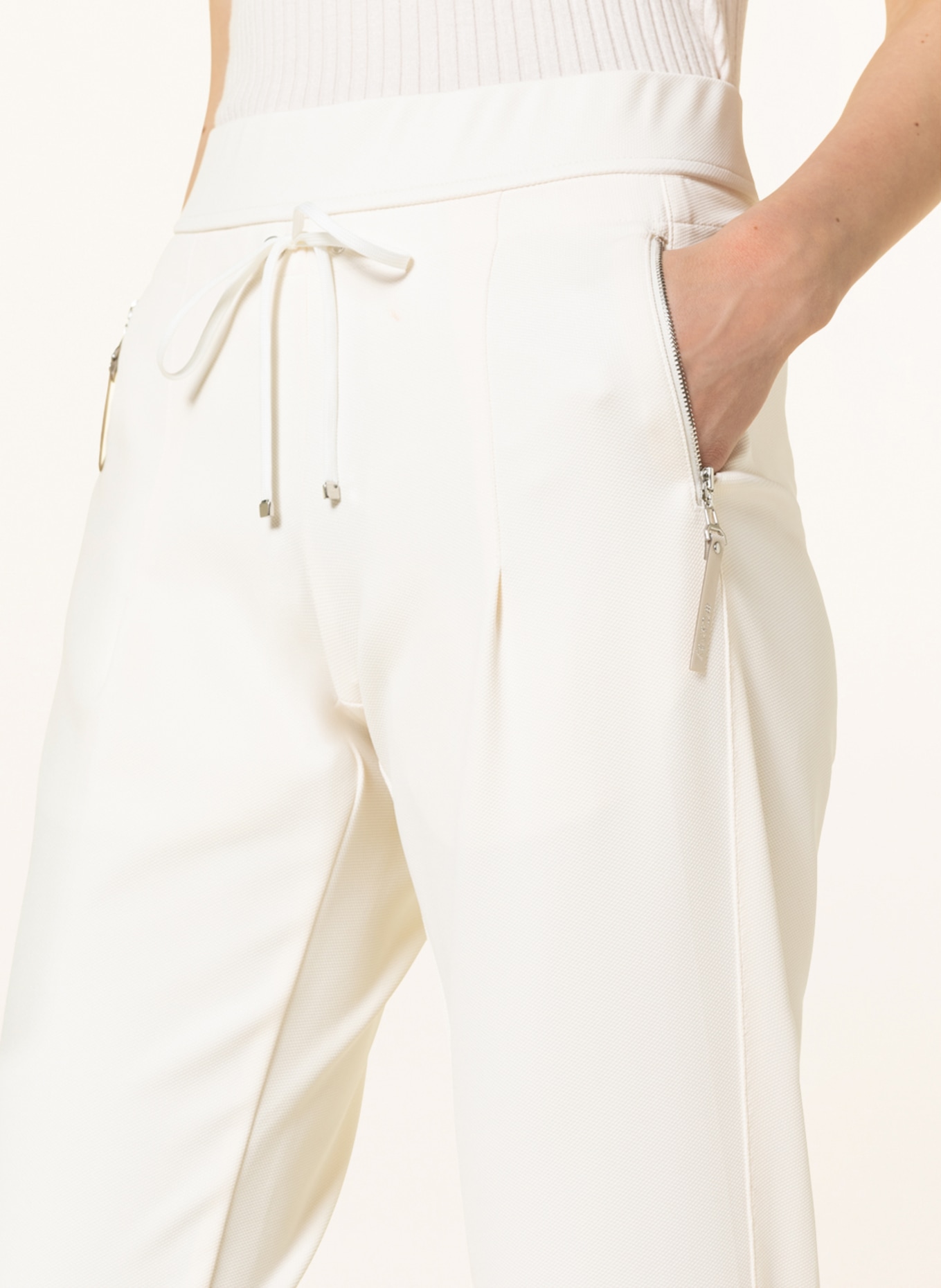 RAFFAELLO ROSSI Jersey pants CANDY in jogger style , Color: ECRU (Image 5)