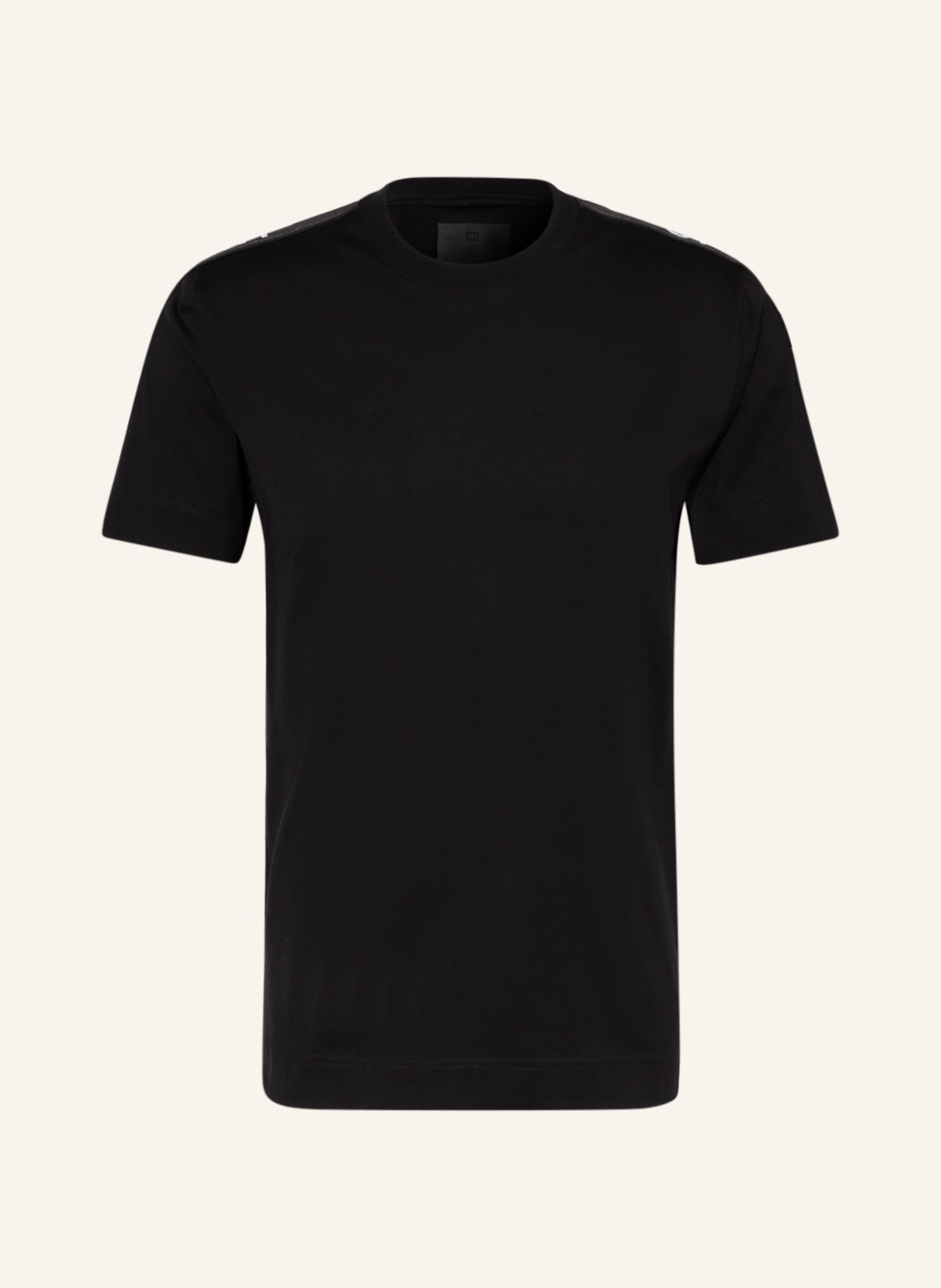 GIVENCHY T-Shirt mit Galonstreifen, Farbe: SCHWARZ (Bild 1)