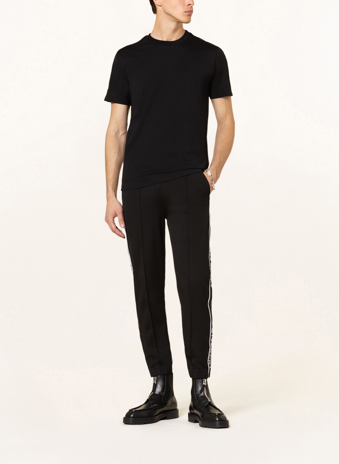 GIVENCHY T-shirt with tuxedo stripes, Color: BLACK (Image 2)