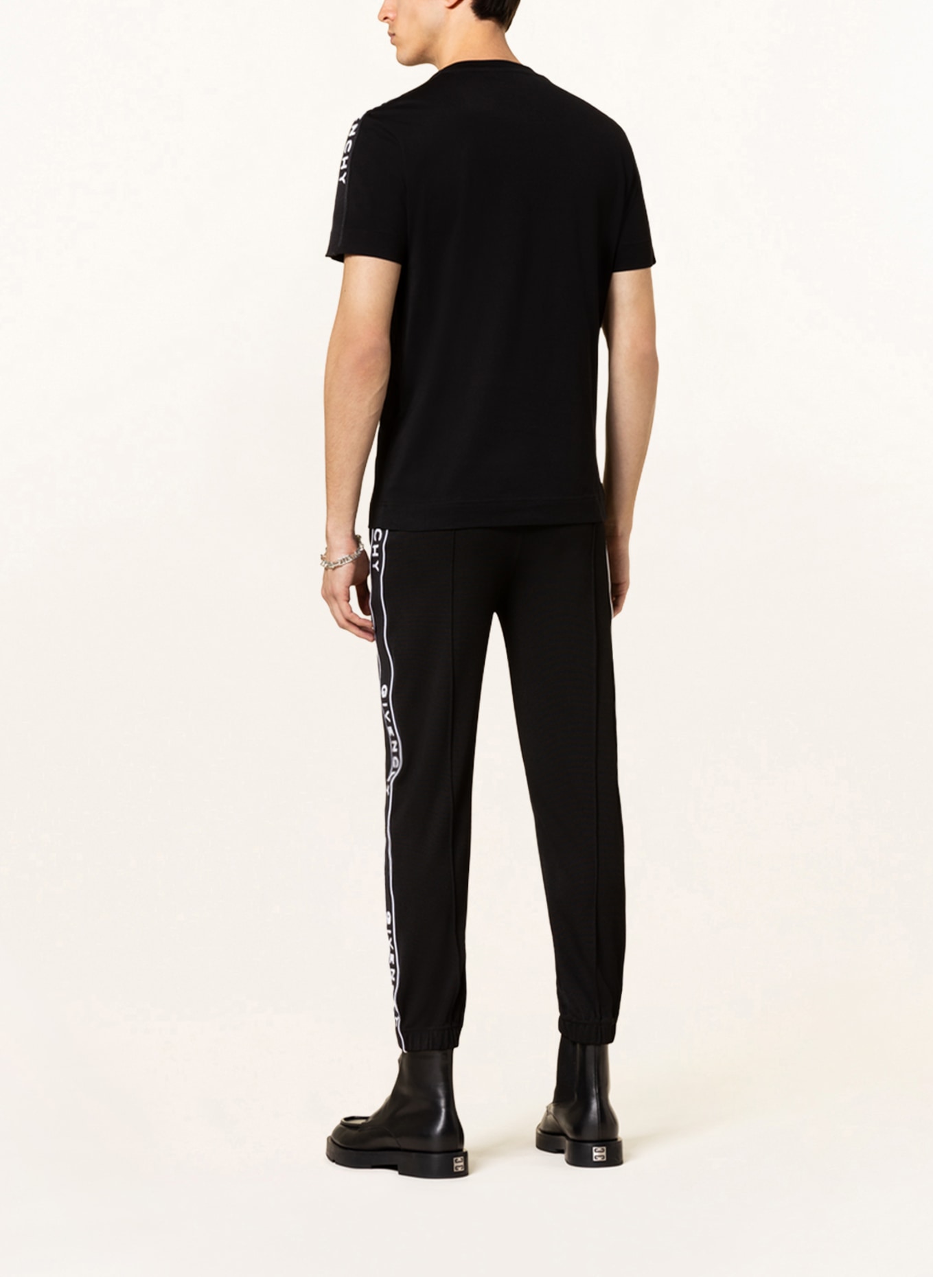 GIVENCHY T-shirt with tuxedo stripes, Color: BLACK (Image 3)
