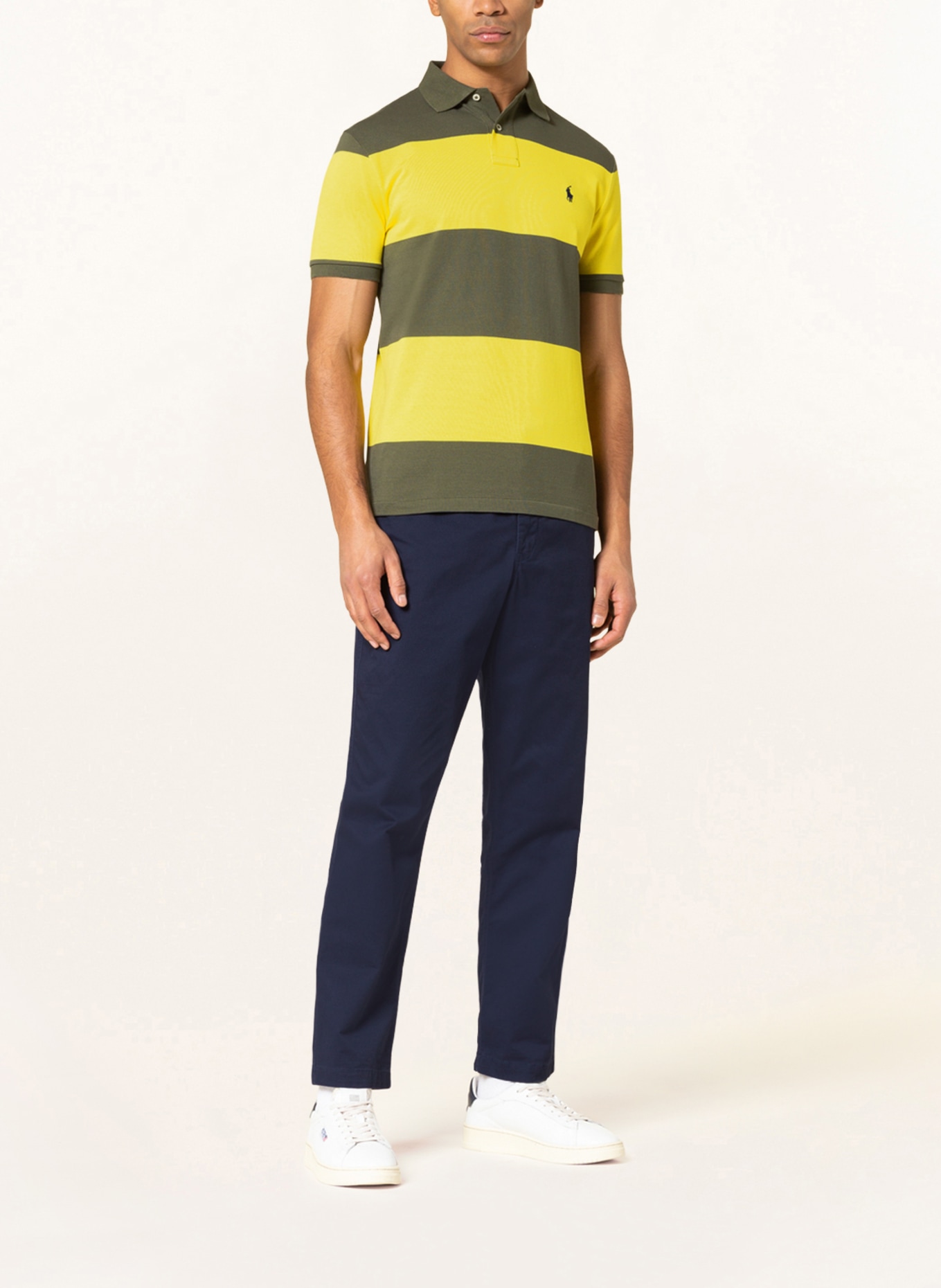 POLO RALPH LAUREN Piqué polo shirt custom slim fit, Color: YELLOW/ OLIVE (Image 2)