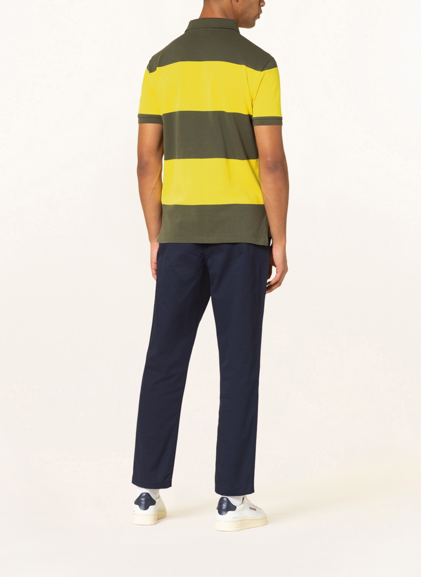 POLO RALPH LAUREN Piqué polo shirt custom slim fit, Color: YELLOW/ OLIVE (Image 3)