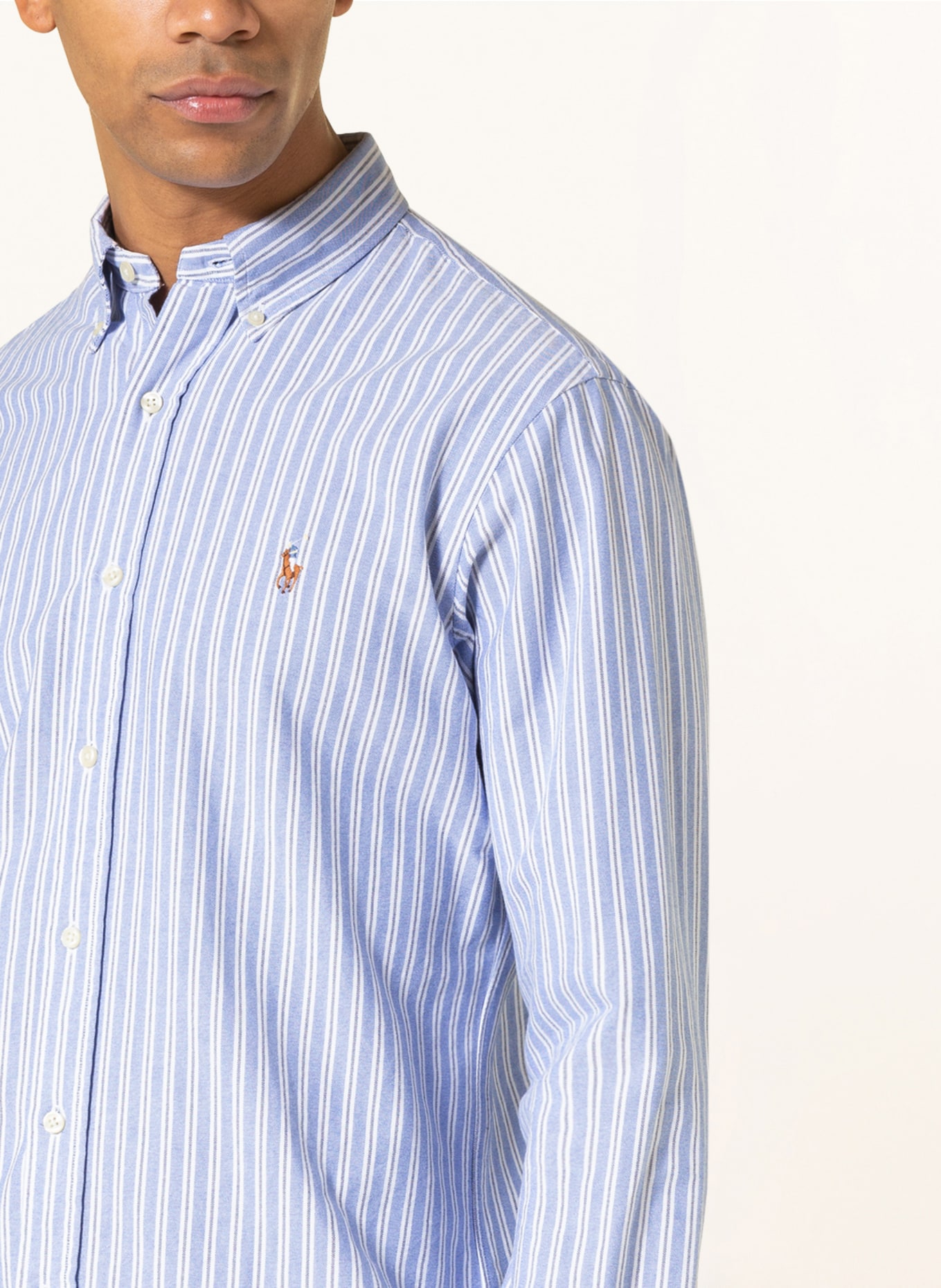 POLO RALPH LAUREN Oxford shirt custom fit, Color: LIGHT BLUE/ WHITE (Image 4)