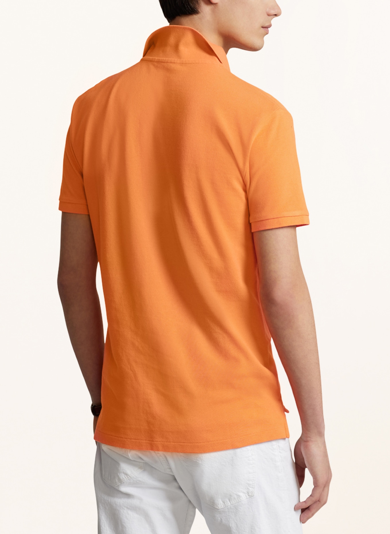 POLO RALPH LAUREN Piqué polo shirt custom slim fit, Color: ORANGE (Image 3)