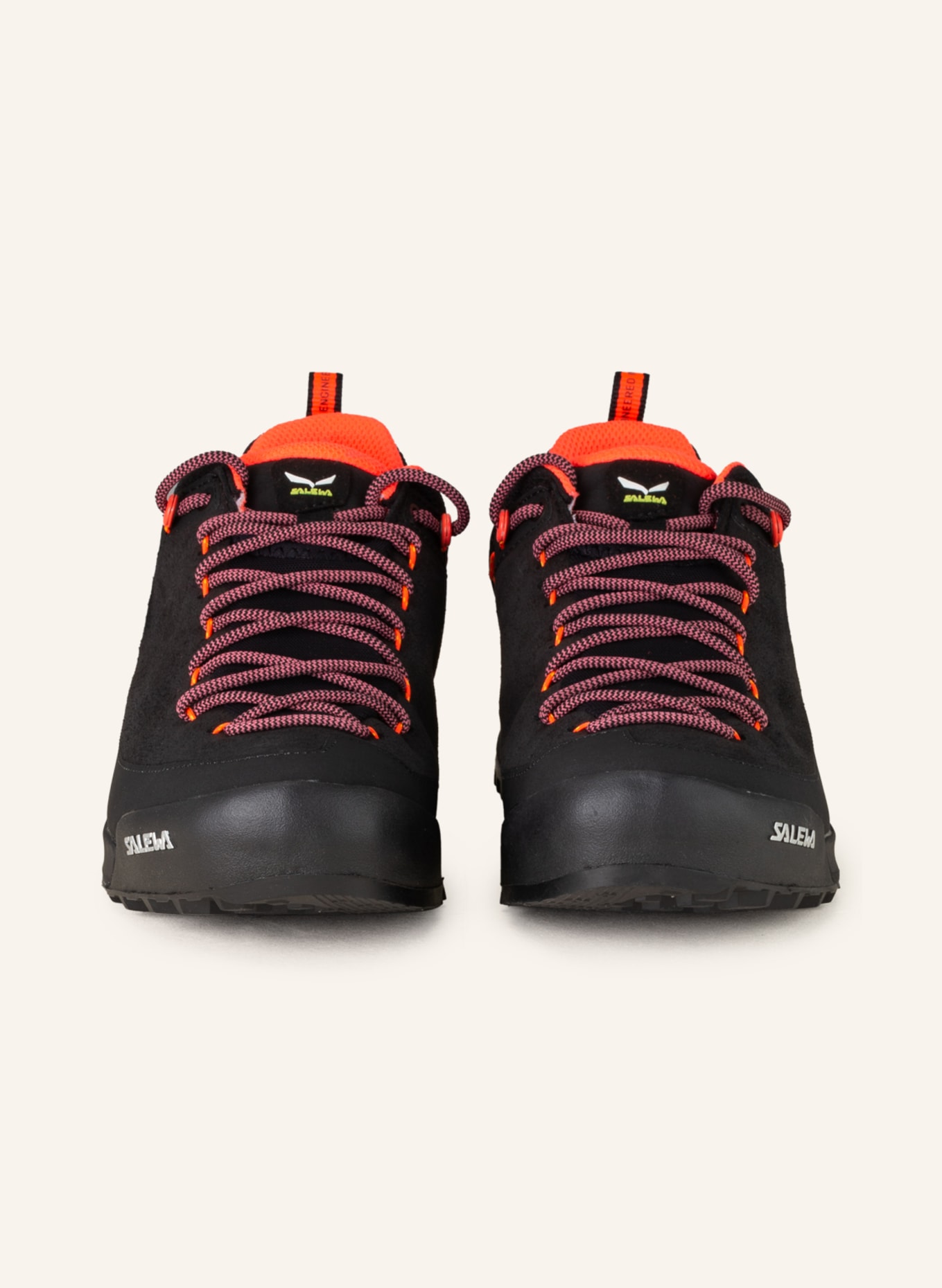 SALEWA Trekking shoes WILDFIRE LEATHER GTX, Color: BLACK/ NEON RED (Image 3)