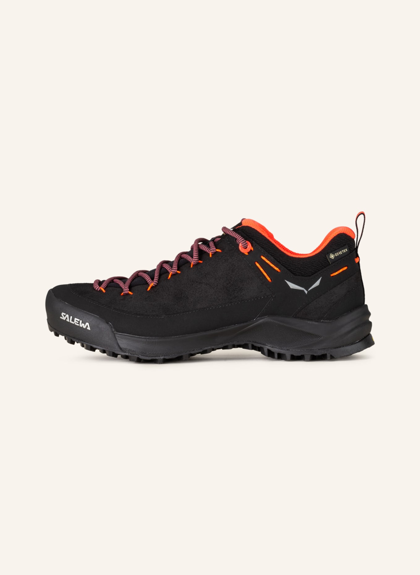 SALEWA Trekking shoes WILDFIRE LEATHER GTX, Color: BLACK/ NEON RED (Image 4)