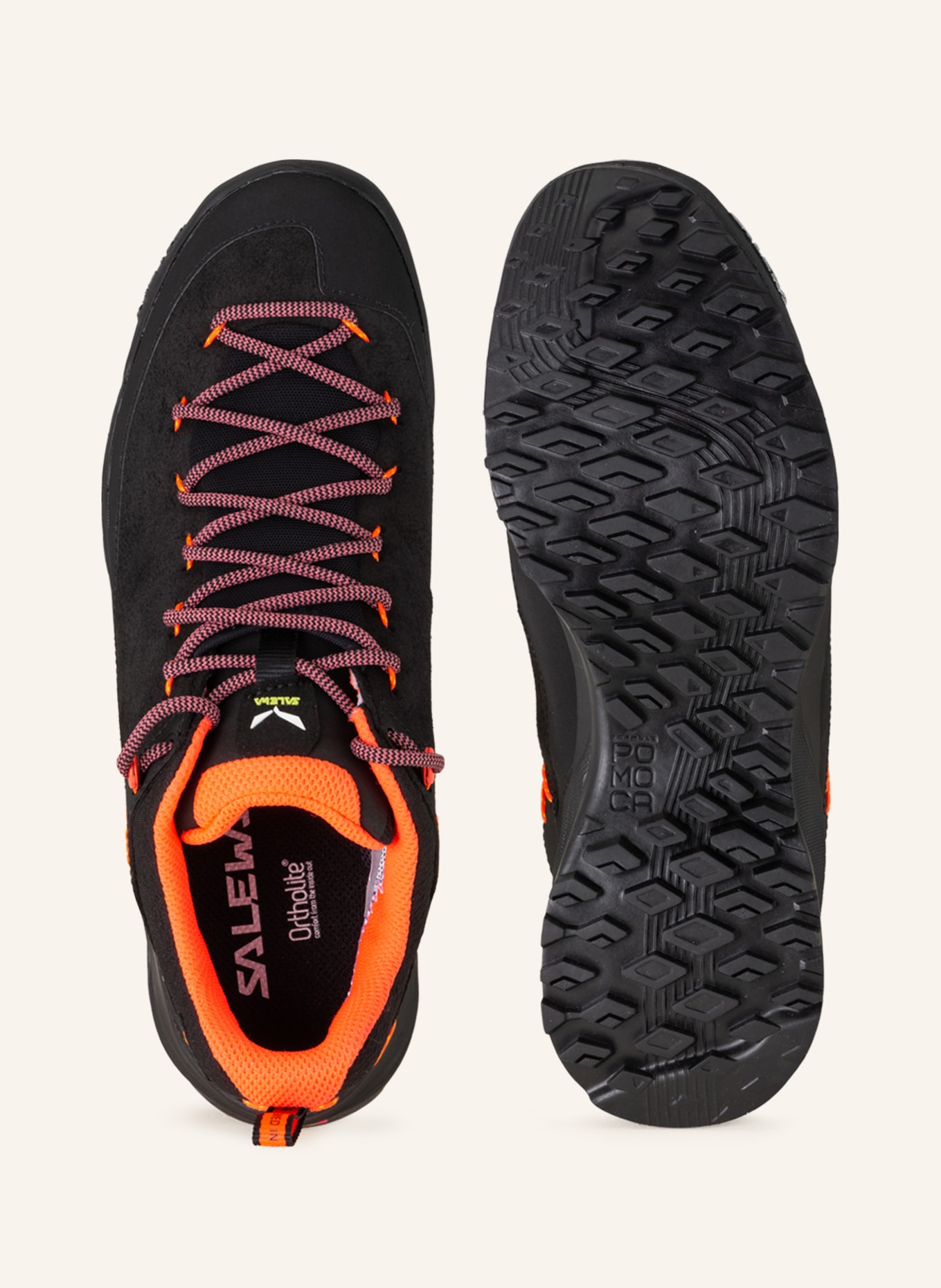SALEWA Trekking shoes WILDFIRE LEATHER GTX, Color: BLACK/ NEON RED (Image 5)