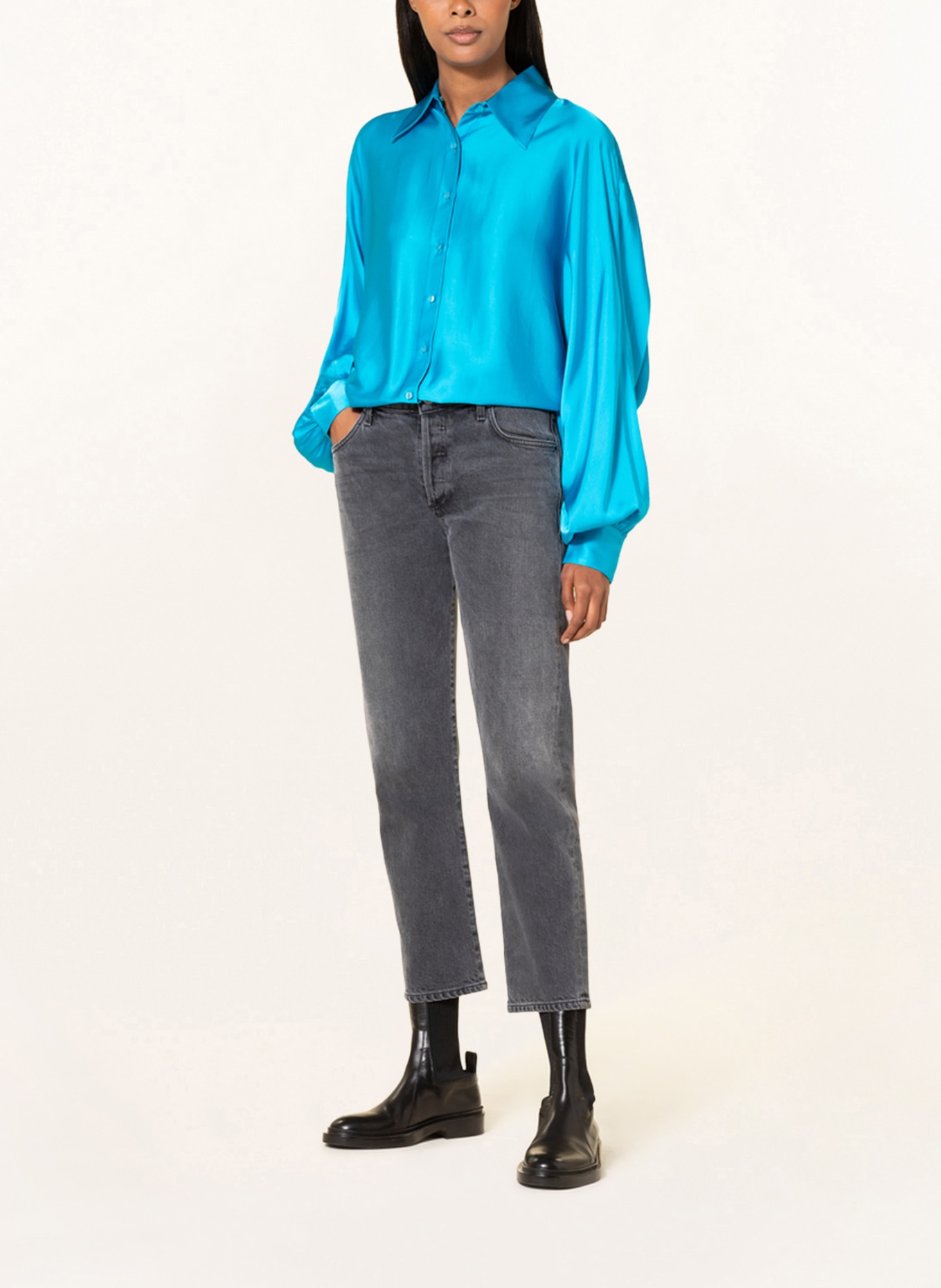 SoSUE Blouse ANTONIA, Color: TURQUOISE (Image 2)