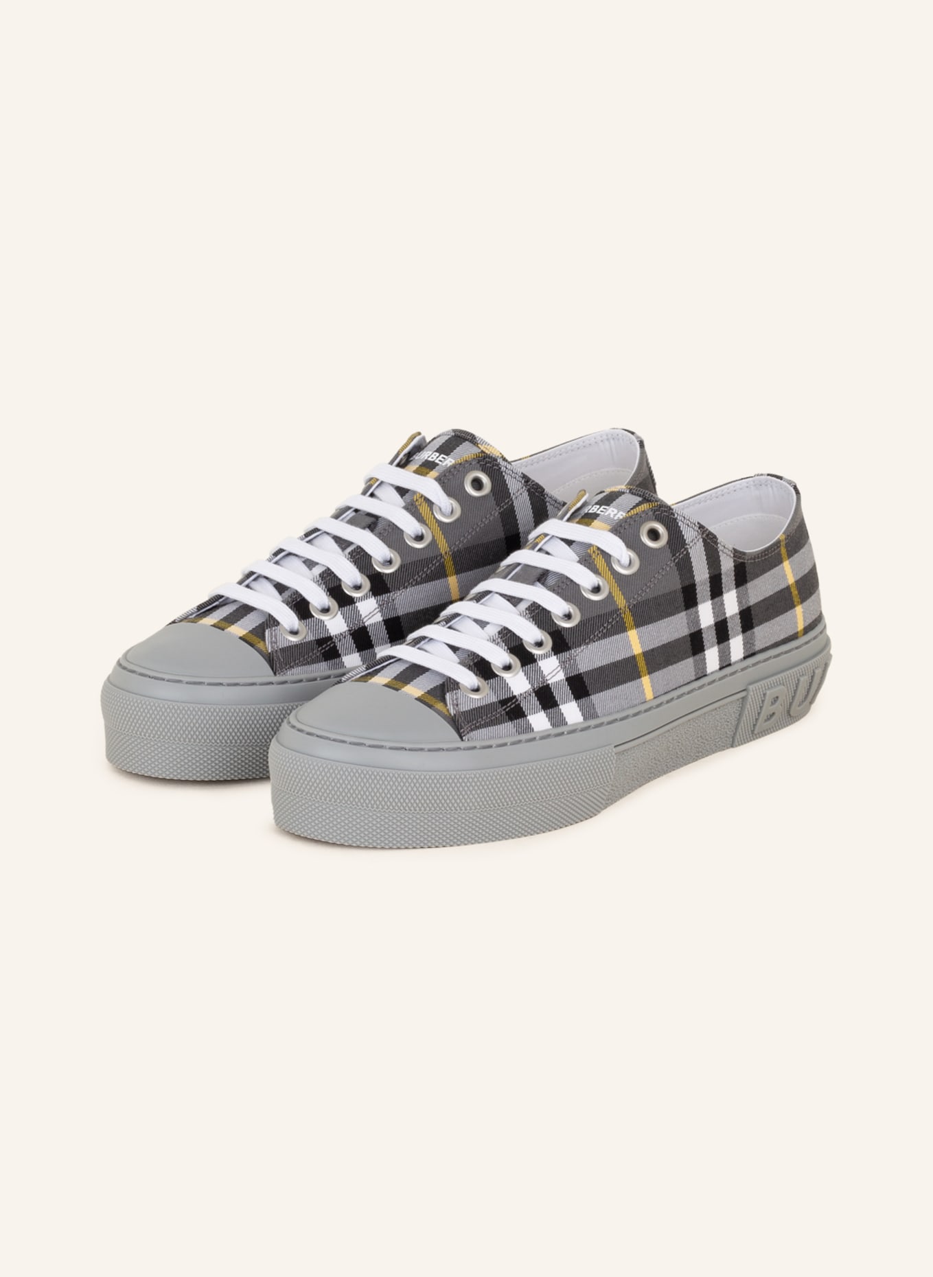 BURBERRY Sneakers JACK, Color: GRAY/ BLACK/ YELLOW (Image 1)
