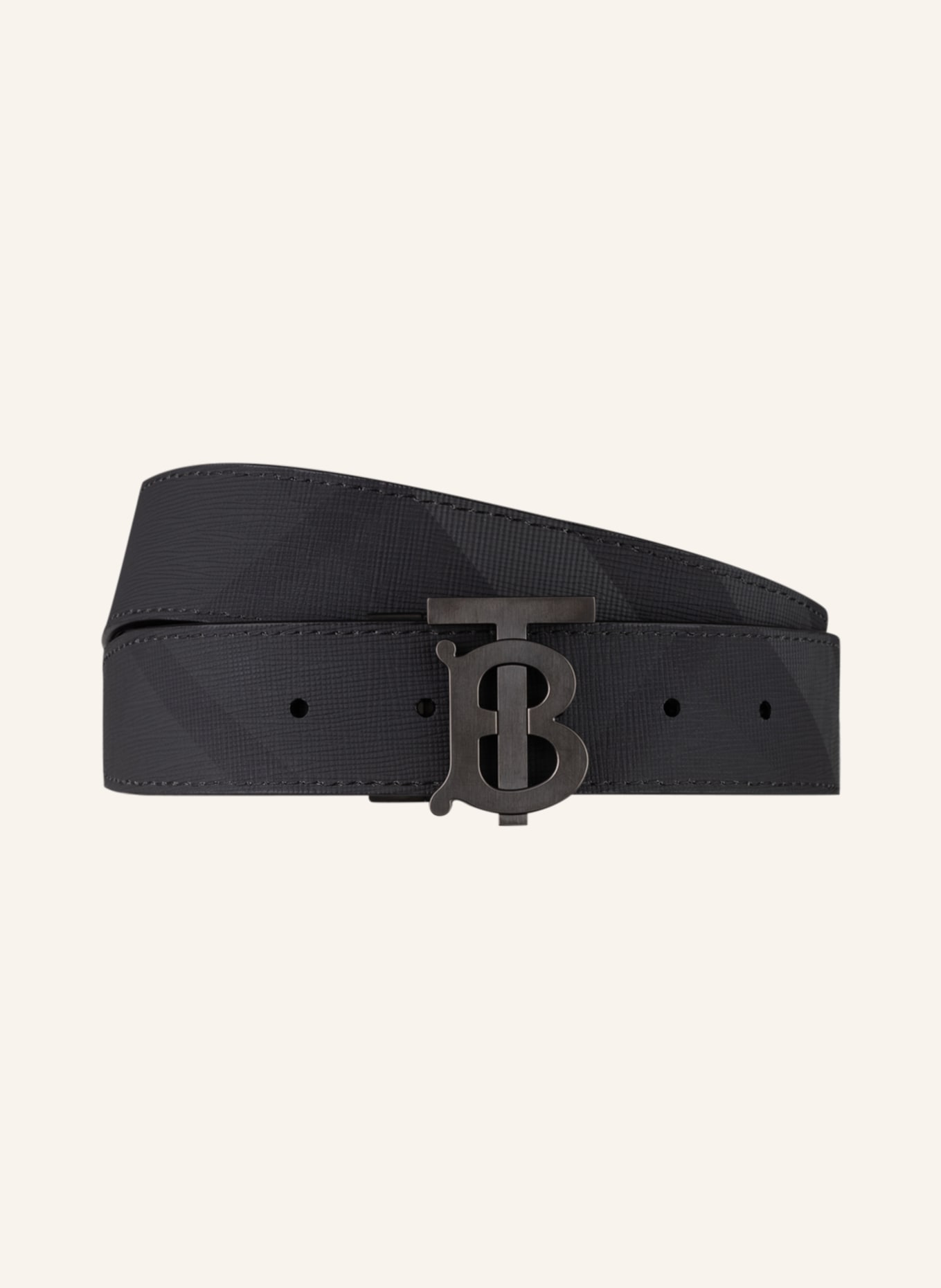 BURBERRY Leather belt LONDON reversible, Color: DARK BROWN (Image 1)