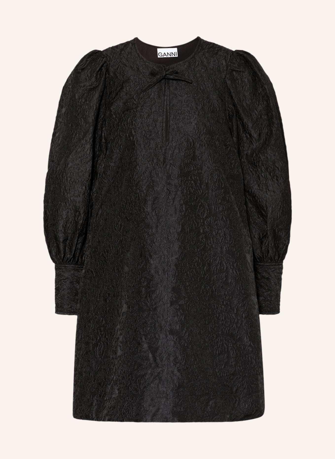 GANNI Jacquard dress, Color: BLACK (Image 1)