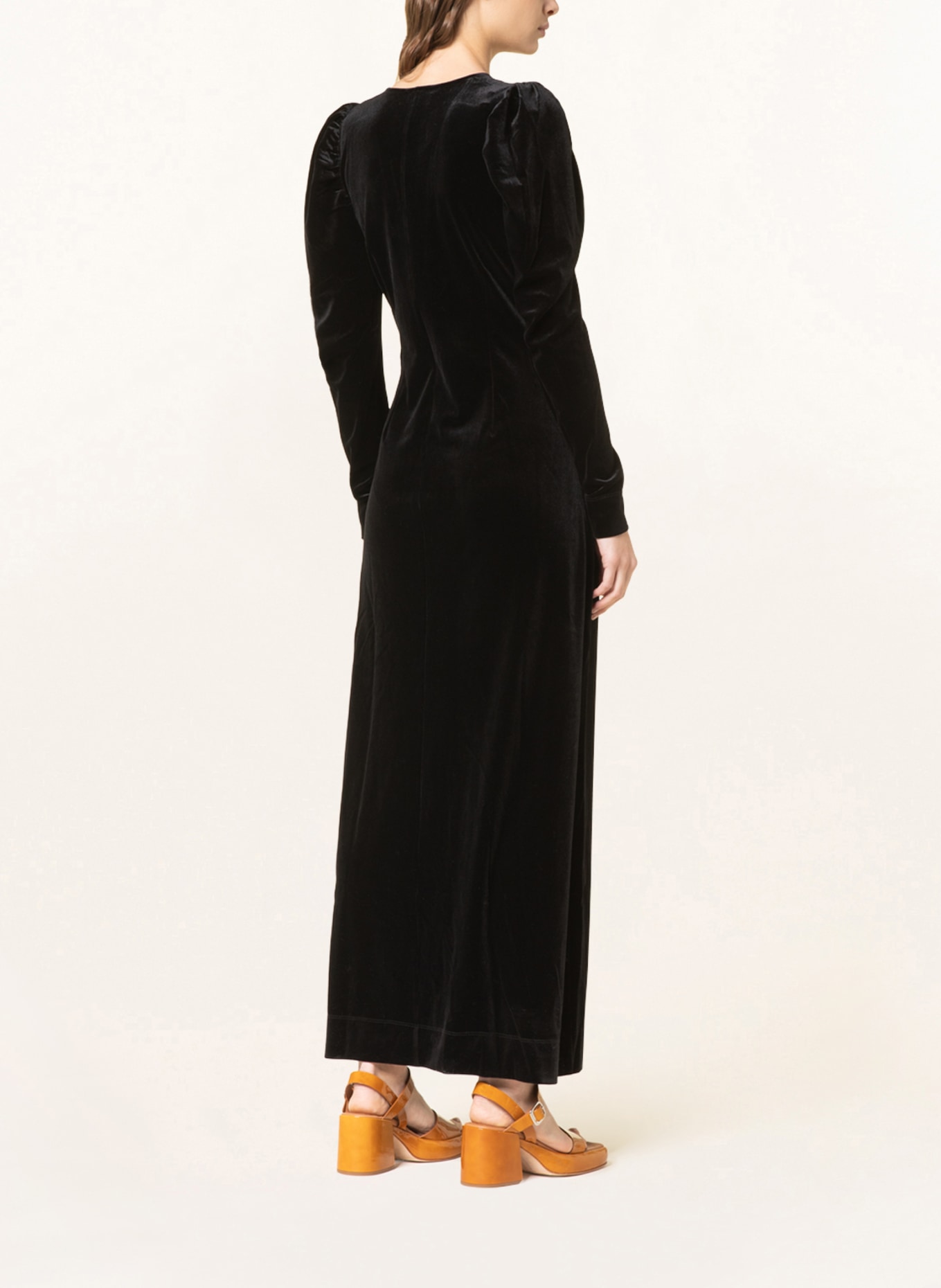 GANNI Velvet dress, Color: BLACK (Image 3)