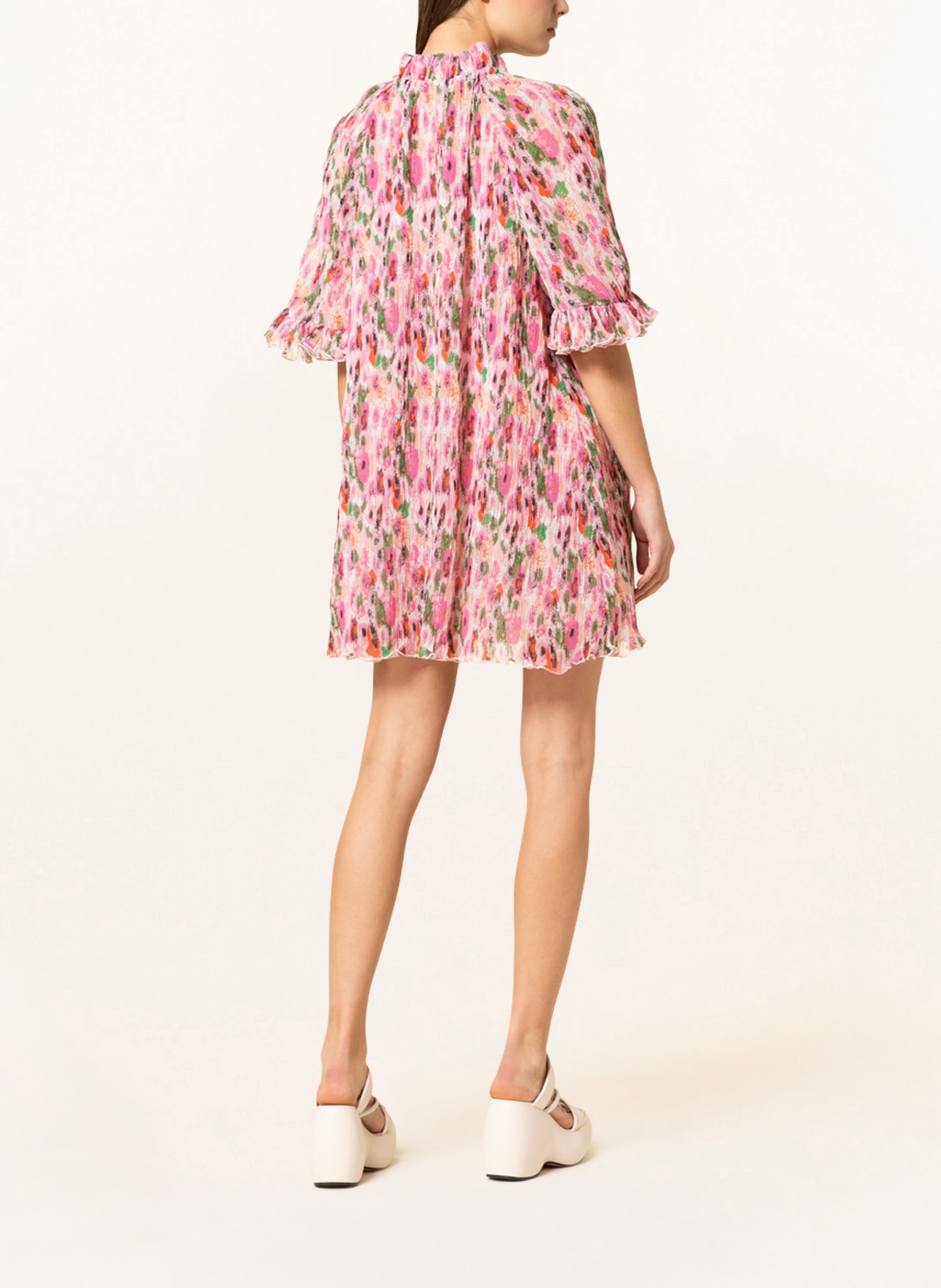GANNI Dress, Color: WHITE/ PINK/ GREEN (Image 3)