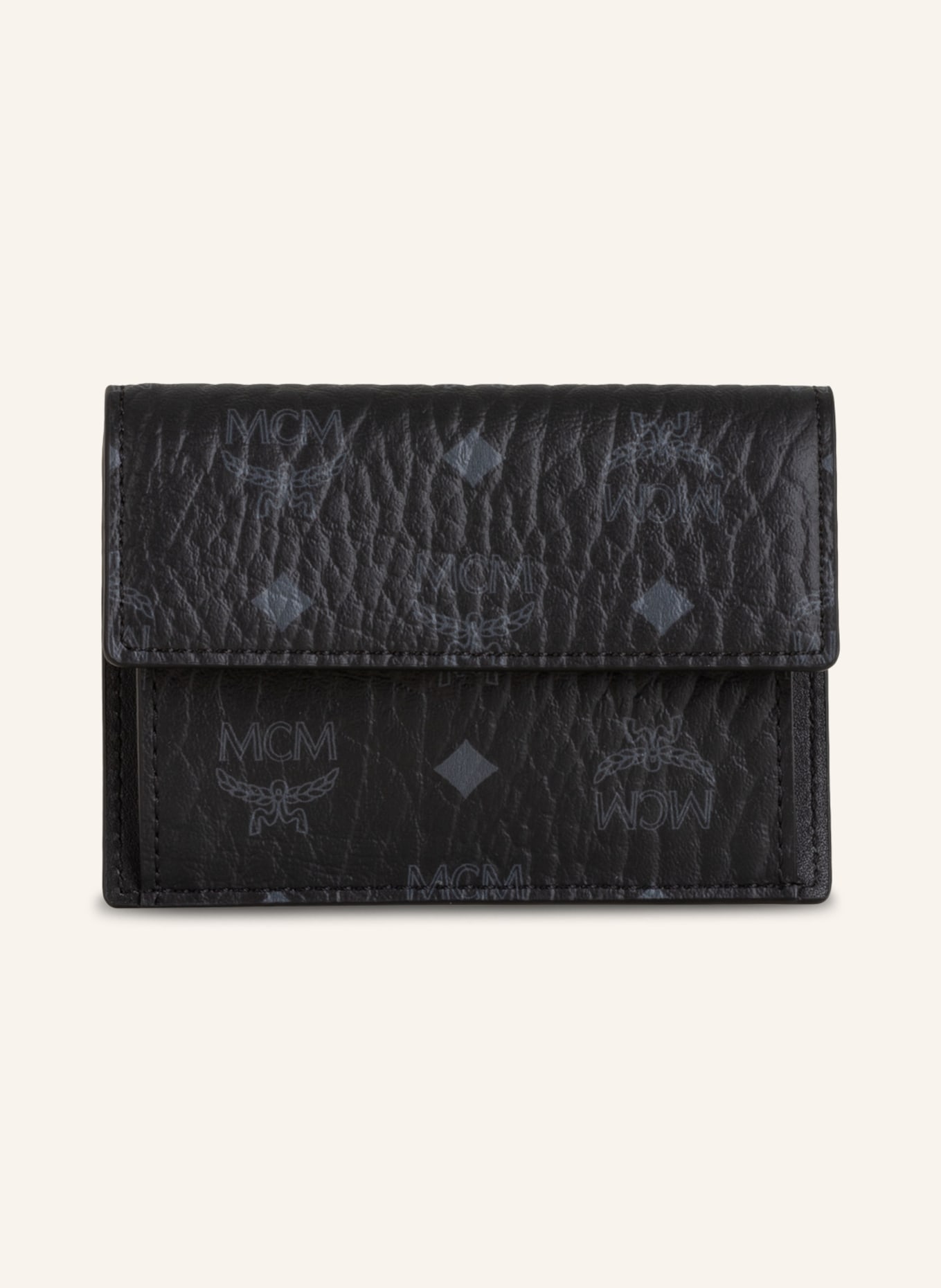 MCM Card case AREN with coin compartment , Color: BLACK (Image 1)